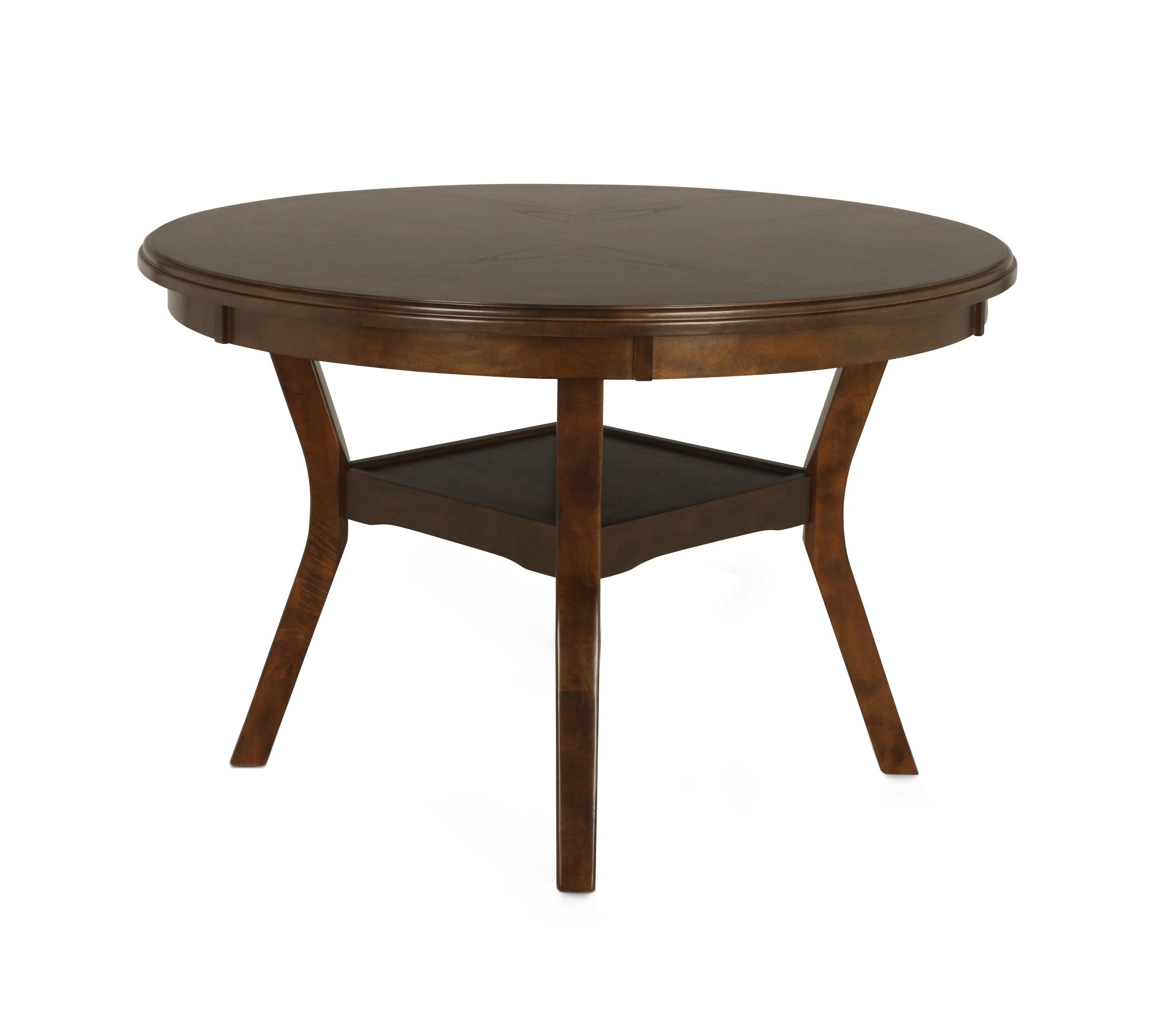 GIA ROUND DINING 5 PC SET-BROWN - Ideal Furniture (Fresno,CA) 