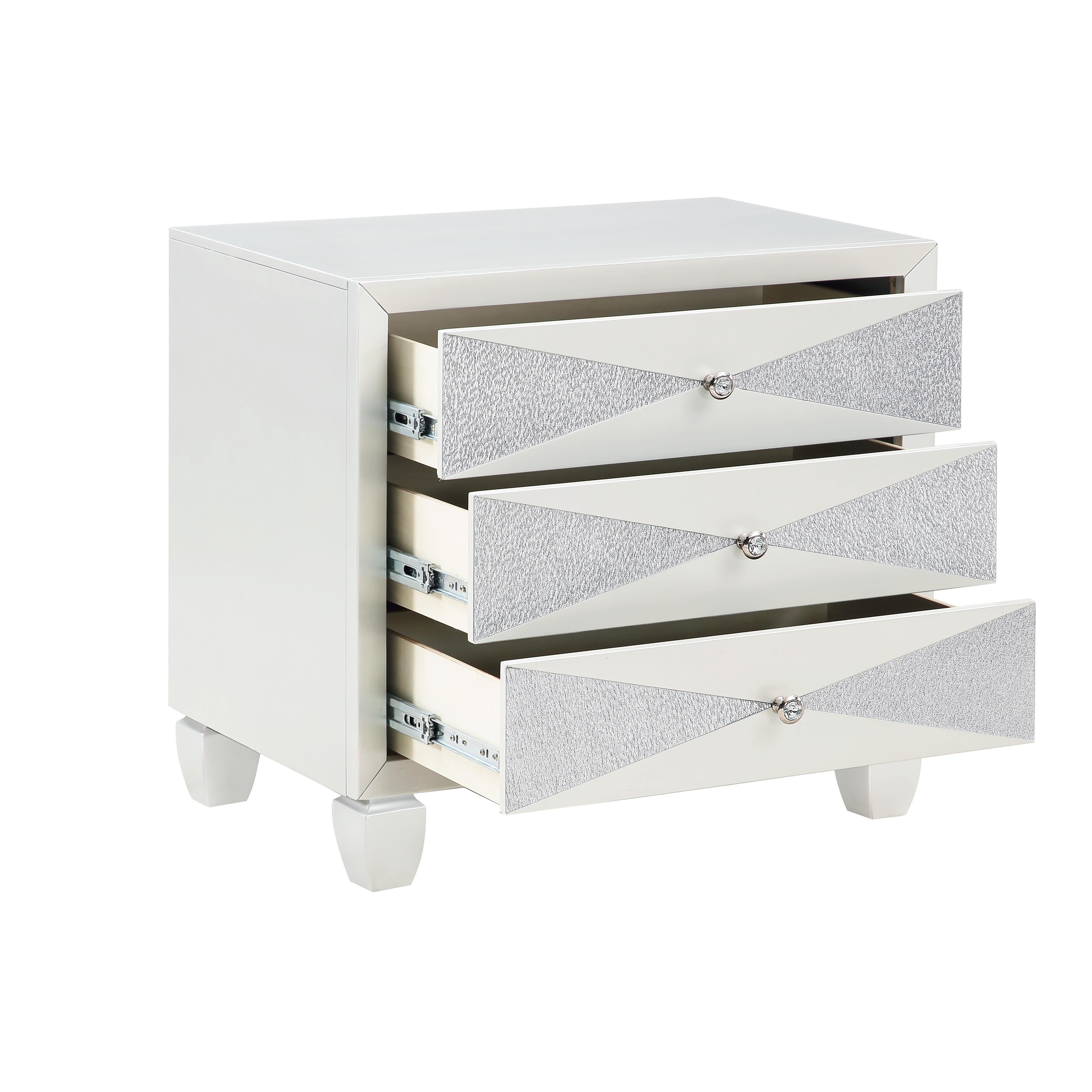 HARLEQUIN NIGHTSTAND-PLATINUM - Ideal Furniture (Fresno,CA) 