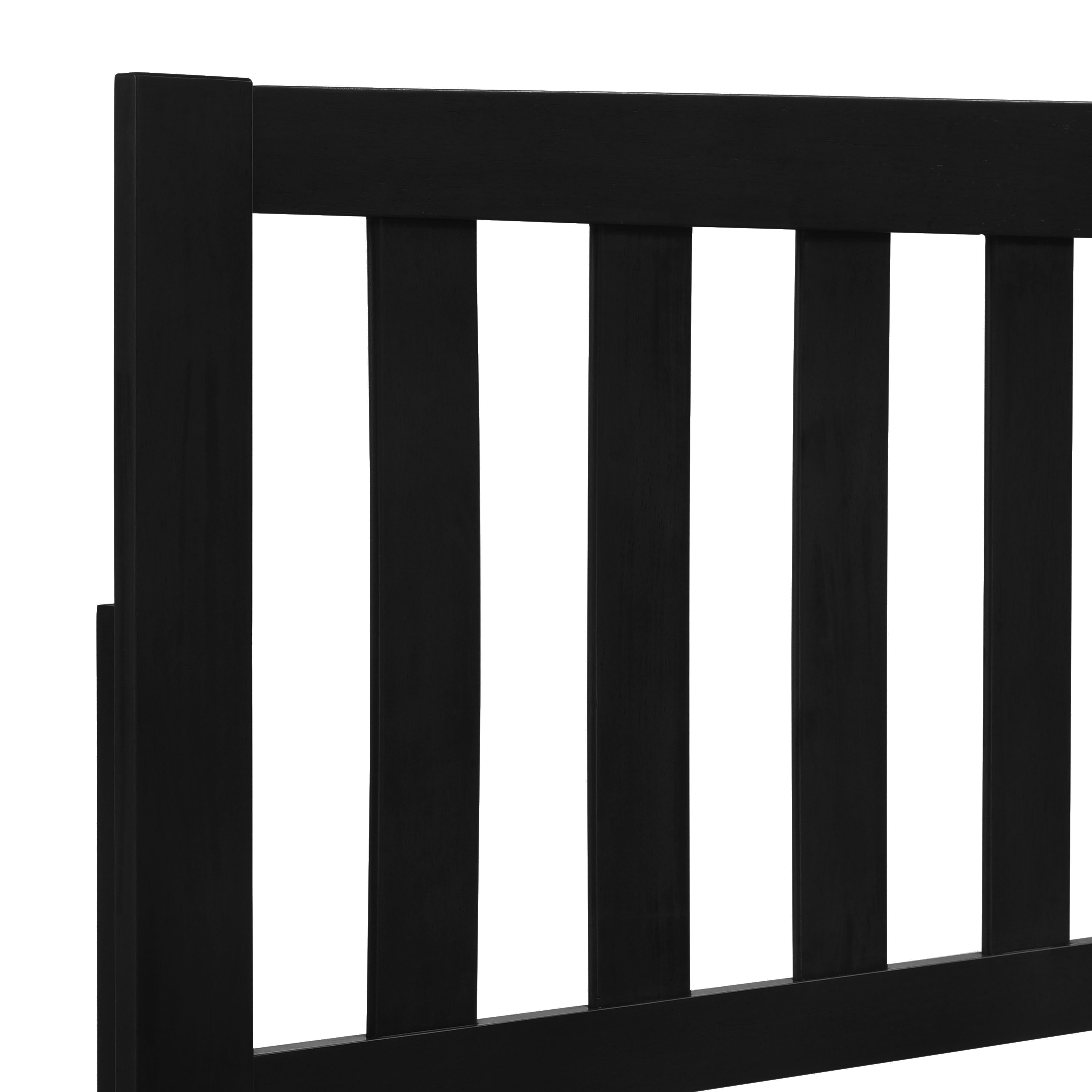 LEO 6/6 EK SLAT BED-HB/FB/RAILS-BLACK - Ideal Furniture (Fresno,CA) 