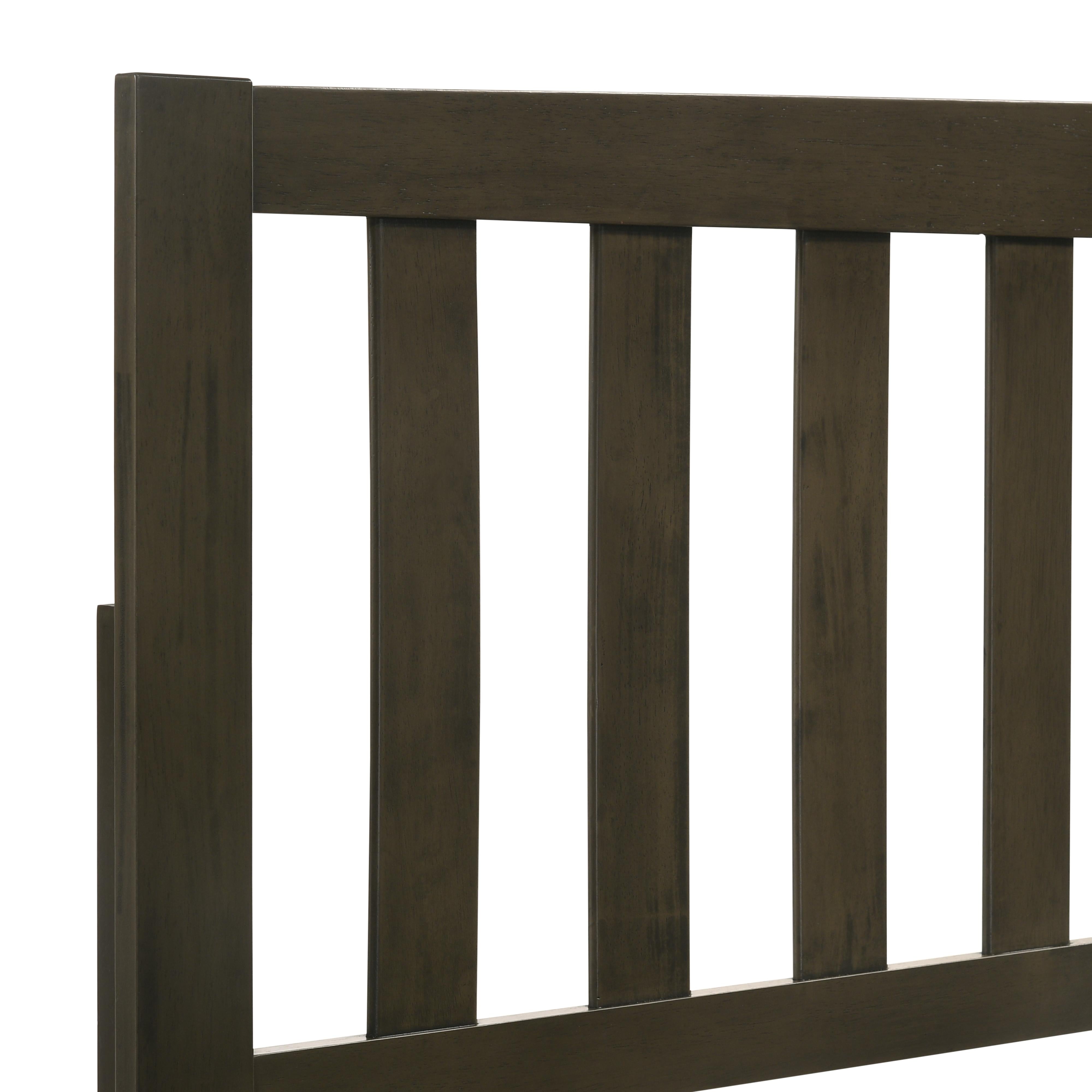 LEO 6/6 EK SLAT BED-HB/FB/RAILS-GRAY - Ideal Furniture (Fresno,CA) 