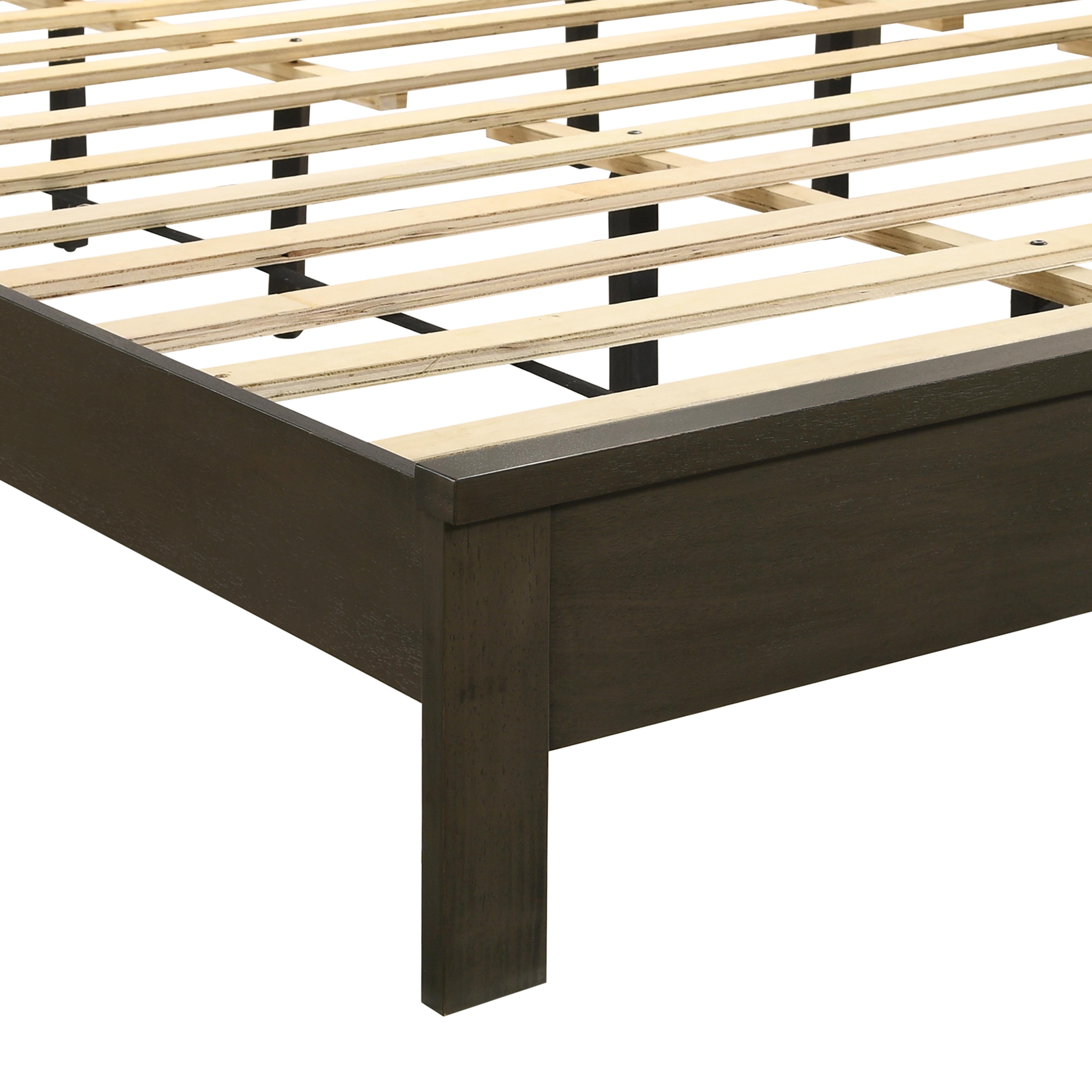 LEO 6/6 EK SLAT BED-HB/FB/RAILS-GRAY - Ideal Furniture (Fresno,CA) 