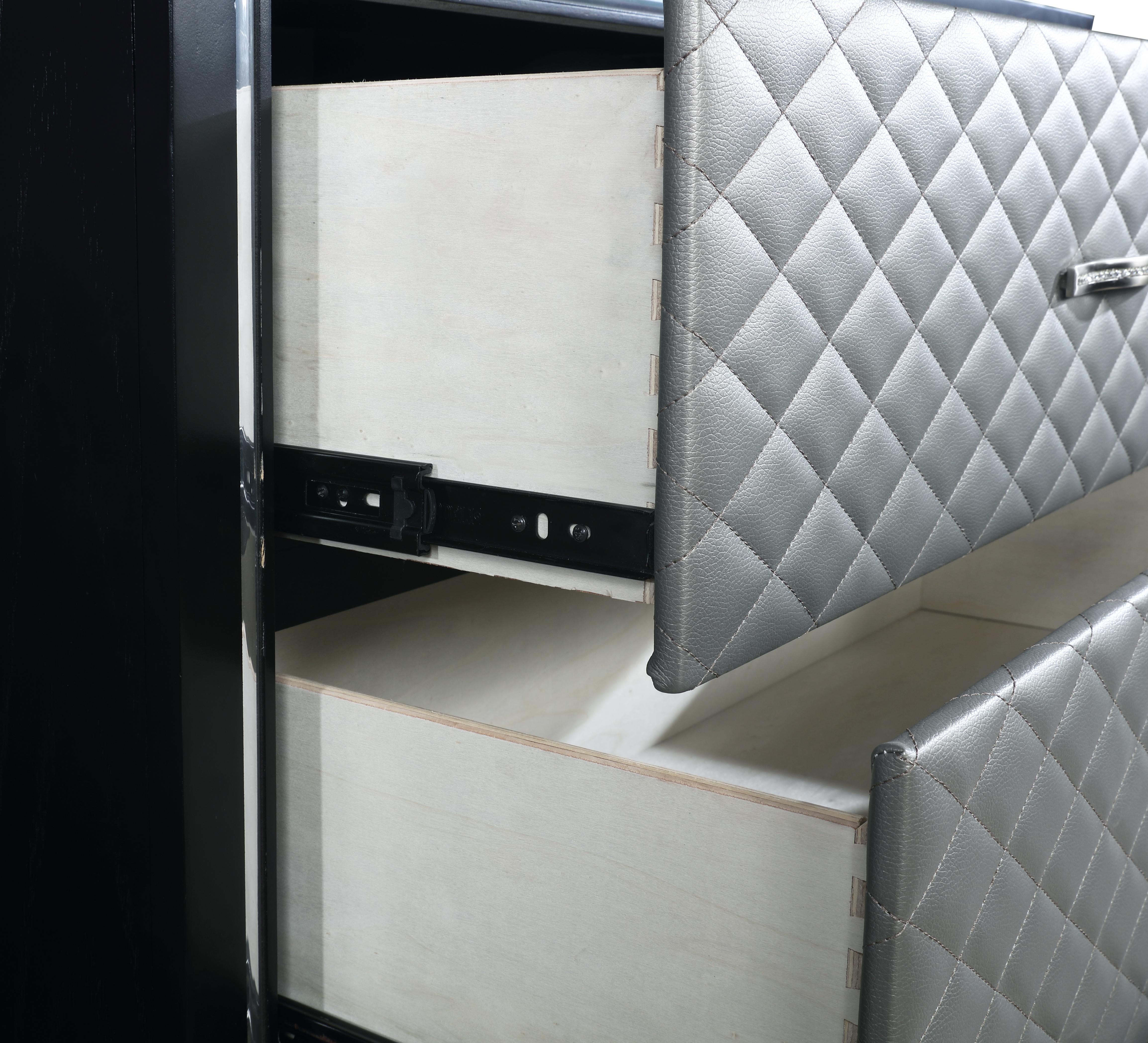 LUXOR CHEST-BLACK/SILVER - Ideal Furniture (Fresno,CA) 