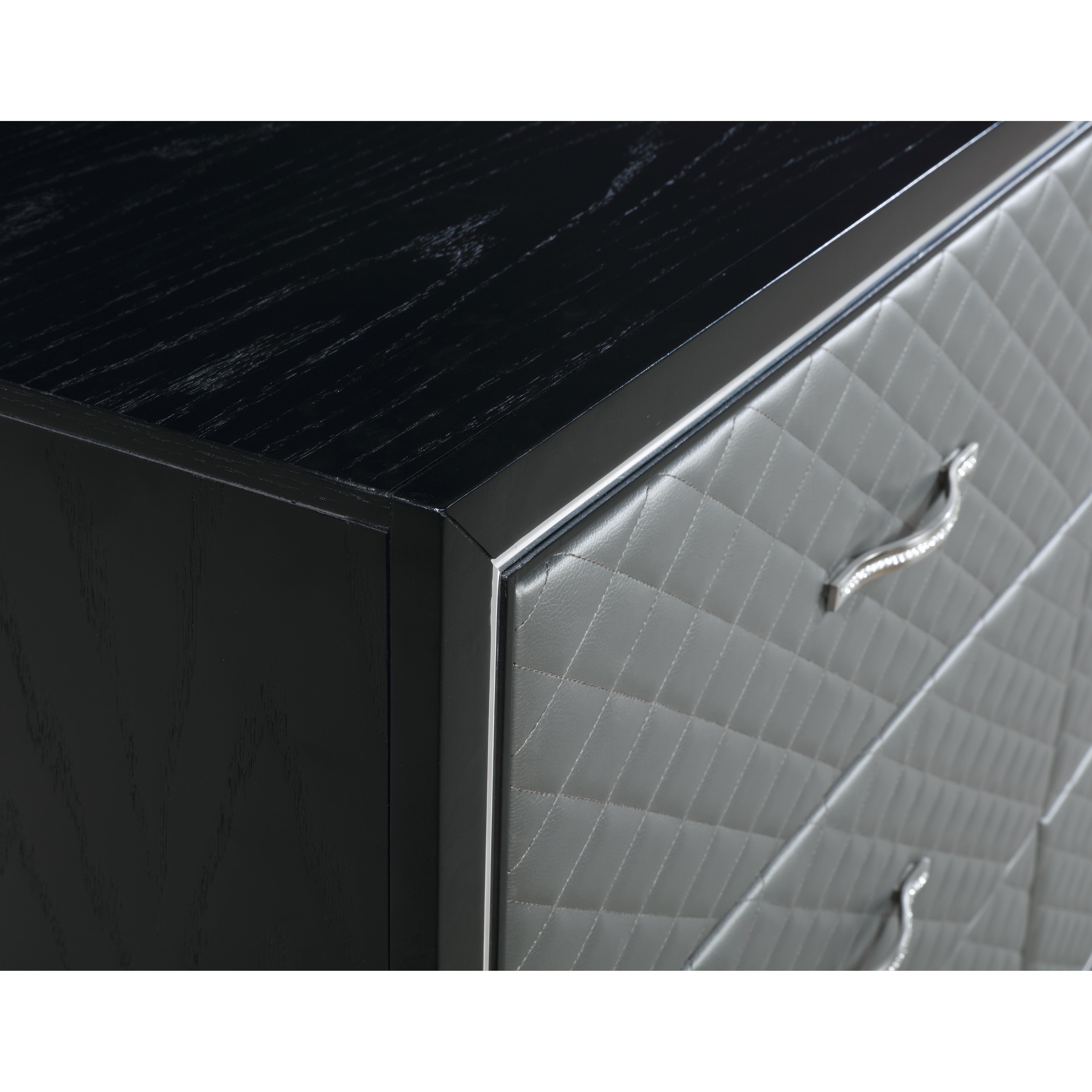 LUXOR DRESSER-BLACK/SILVER - Ideal Furniture (Fresno,CA) 