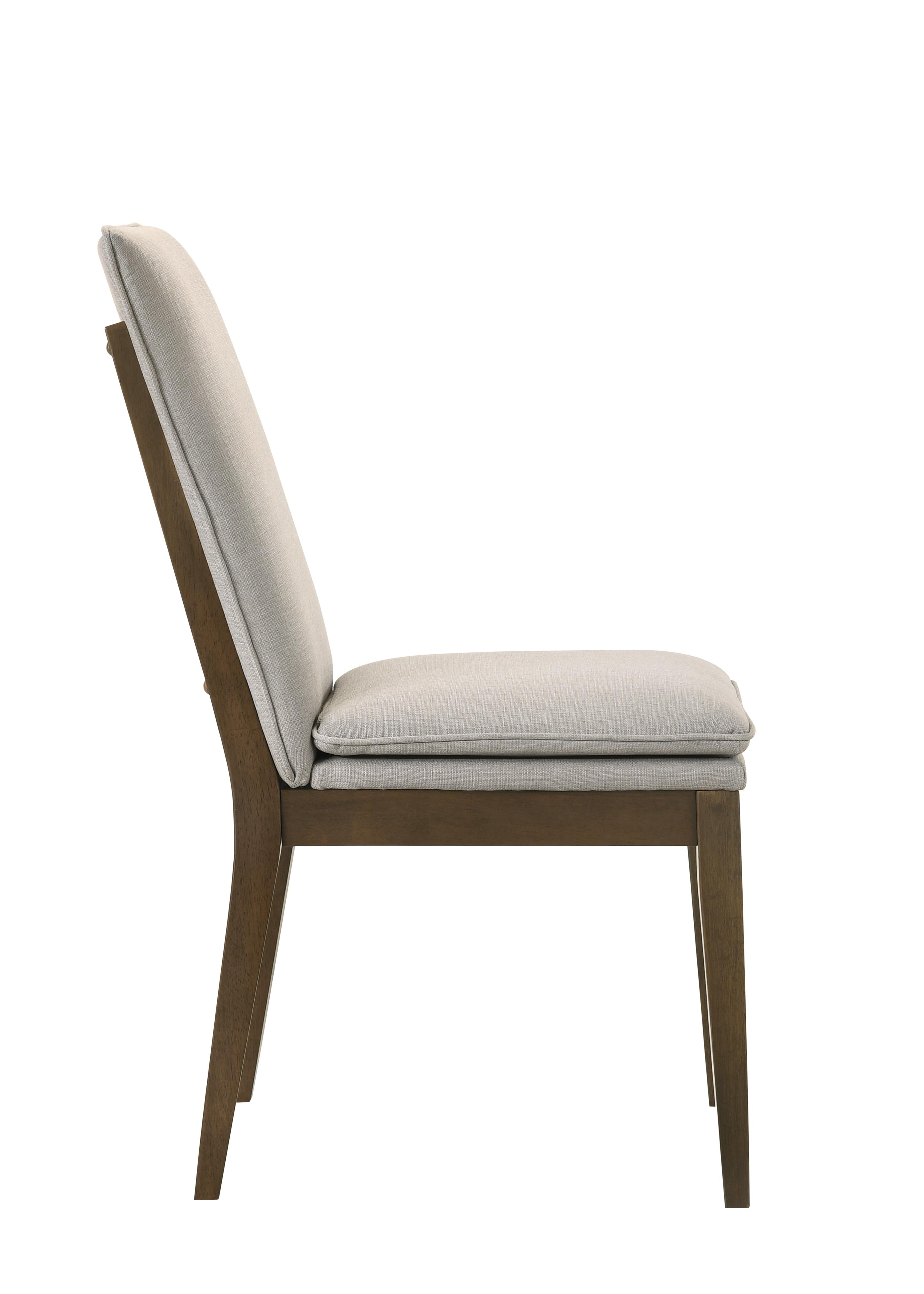 MAGGIE DINING CHAIR W/NATURAL CUSHION-WALNUT - Ideal Furniture (Fresno,CA) 