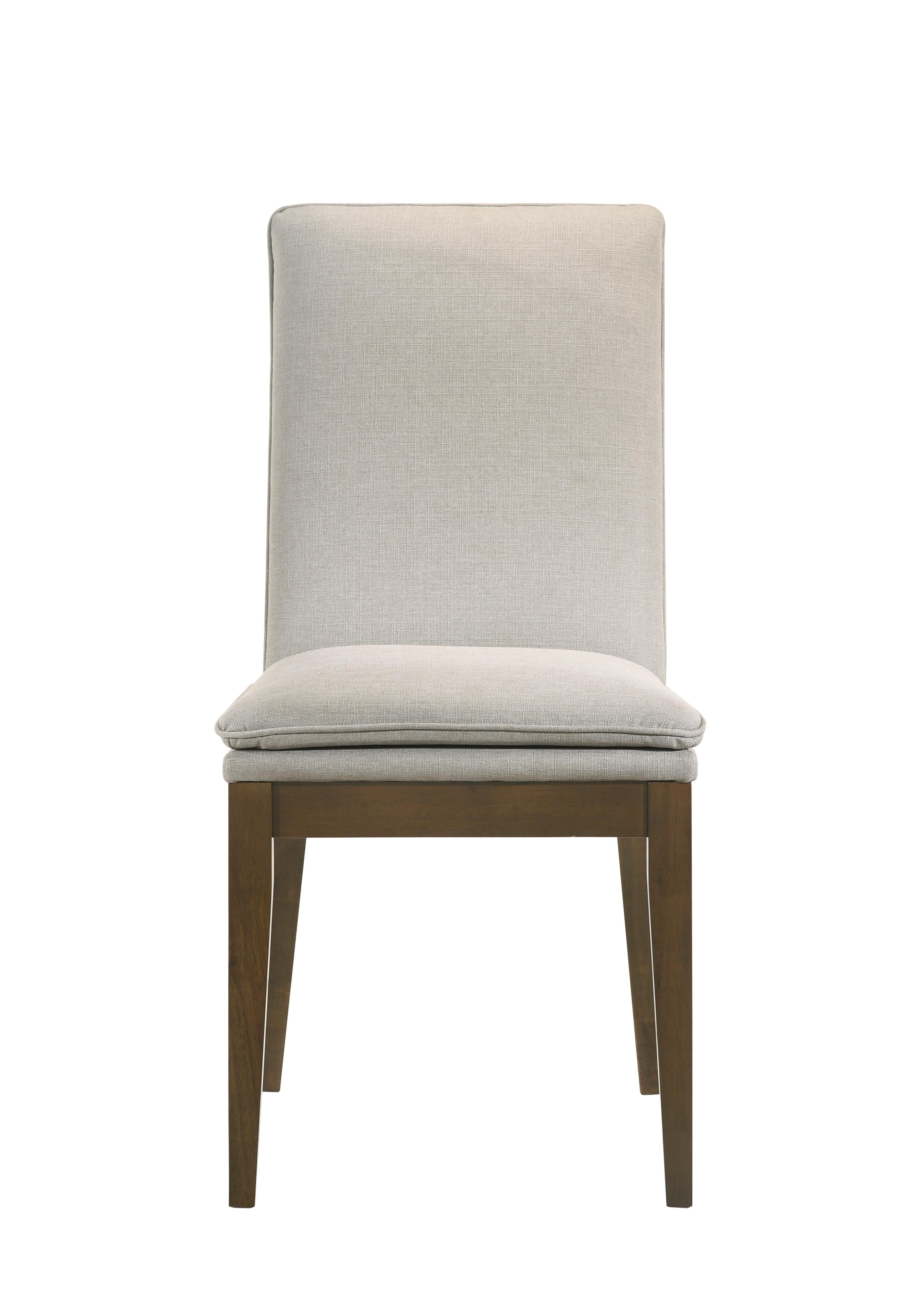 MAGGIE DINING CHAIR W/NATURAL CUSHION-WALNUT - Ideal Furniture (Fresno,CA) 