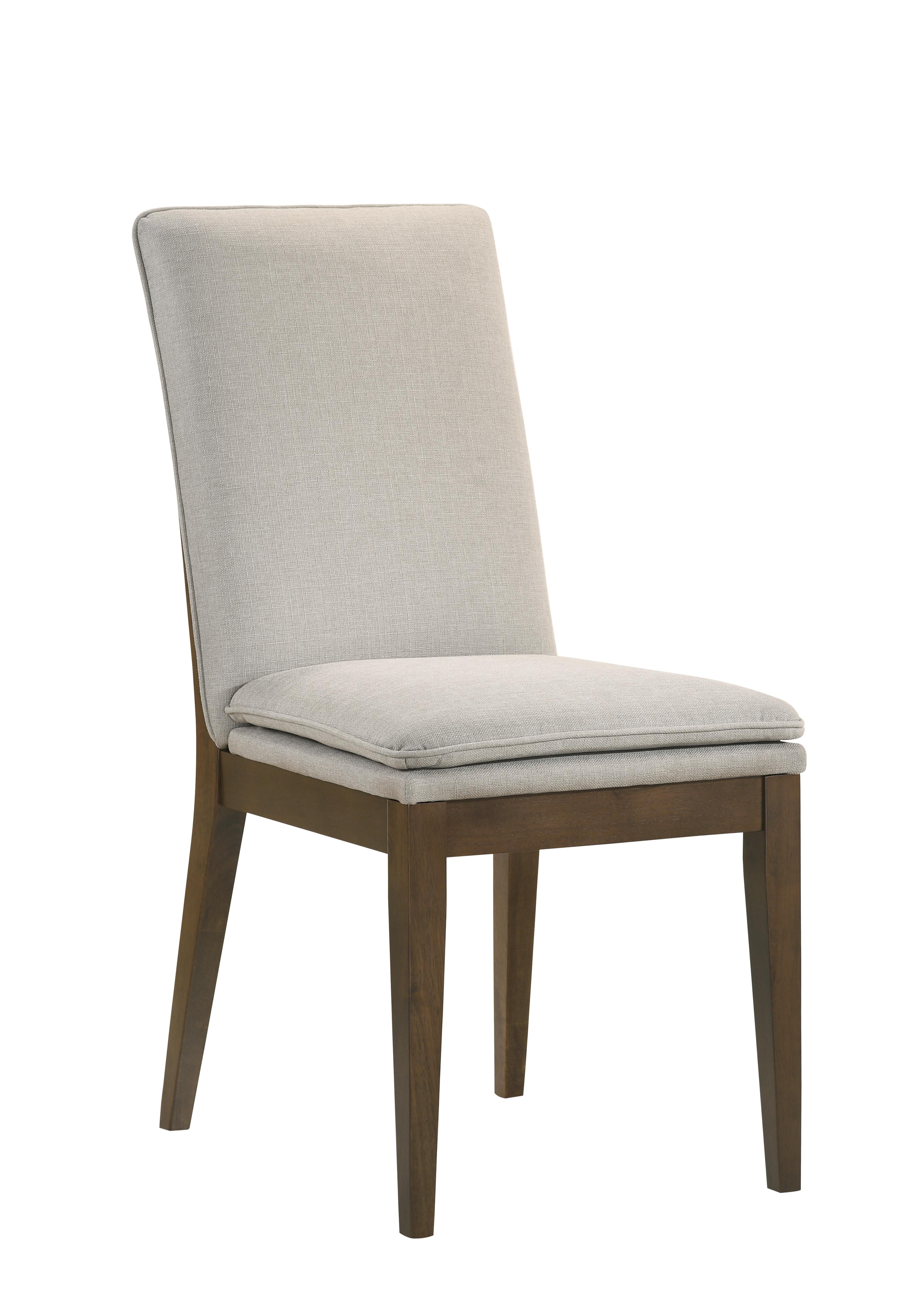 MAGGIE DINING CHAIR W/NATURAL CUSHION-WALNUT - Ideal Furniture (Fresno,CA) 