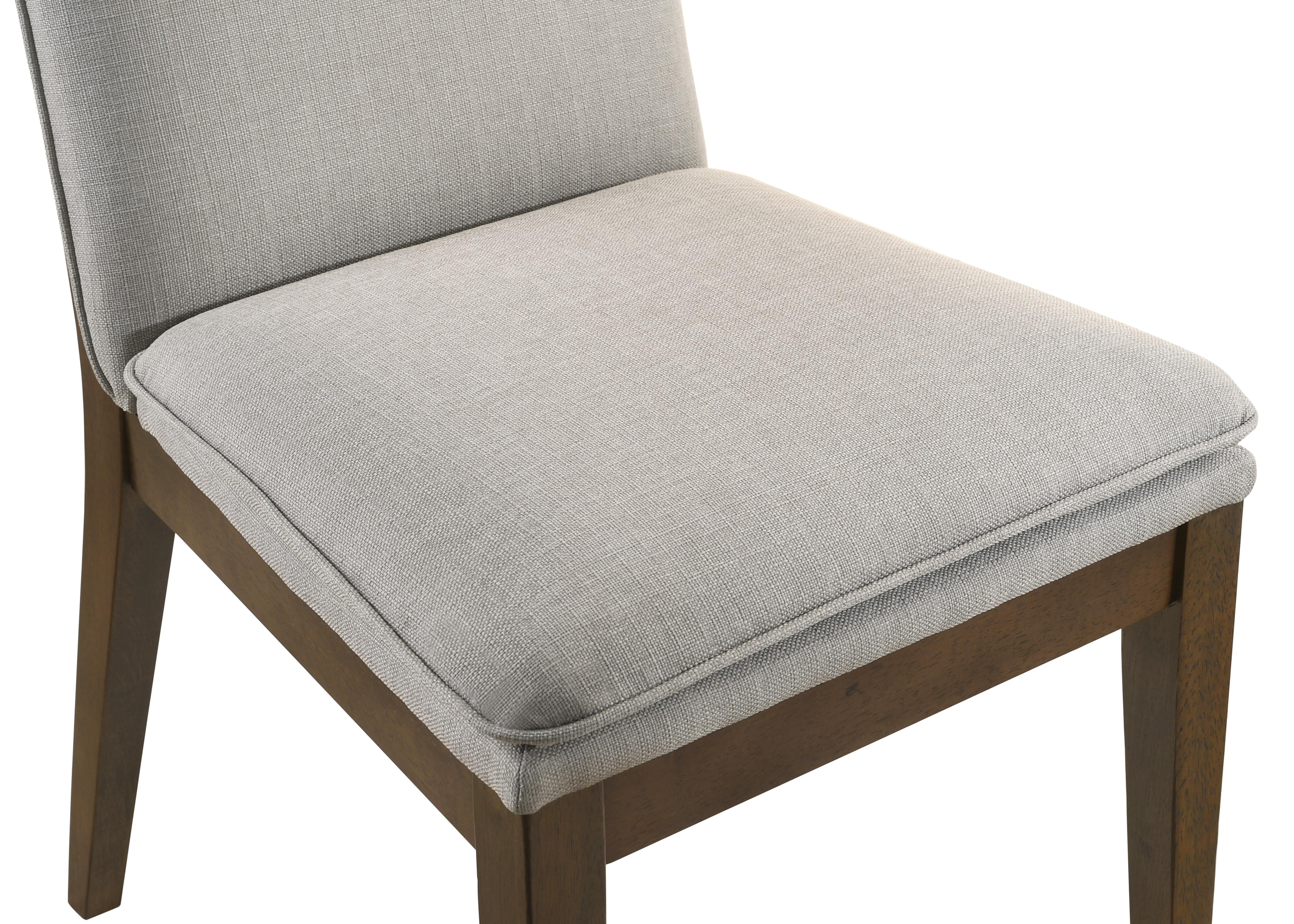 MAGGIE DINING CHAIR W/NATURAL CUSHION-WALNUT - Ideal Furniture (Fresno,CA) 