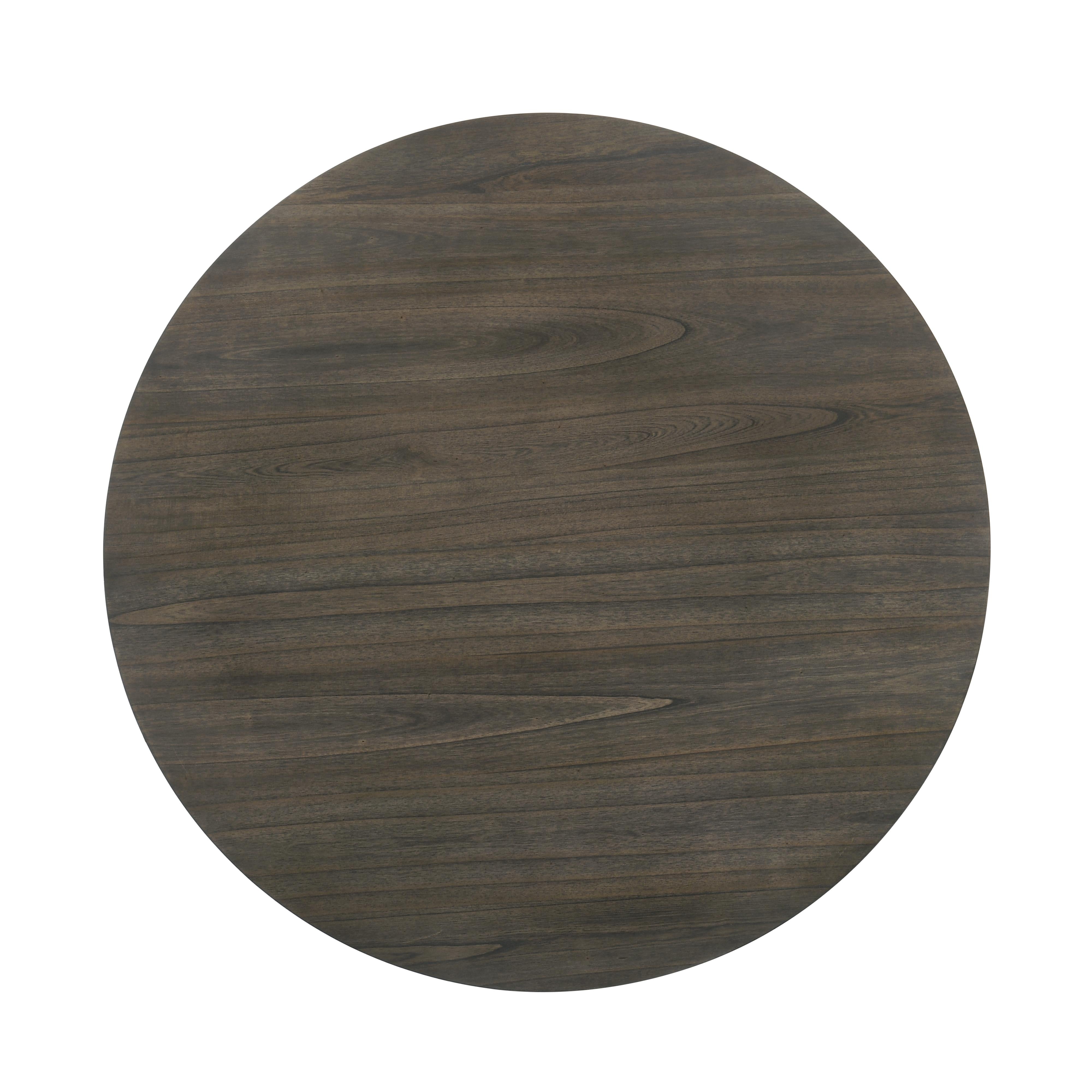MAISIE ROUND TABLE-WHITE/BROWN - Ideal Furniture (Fresno,CA) 