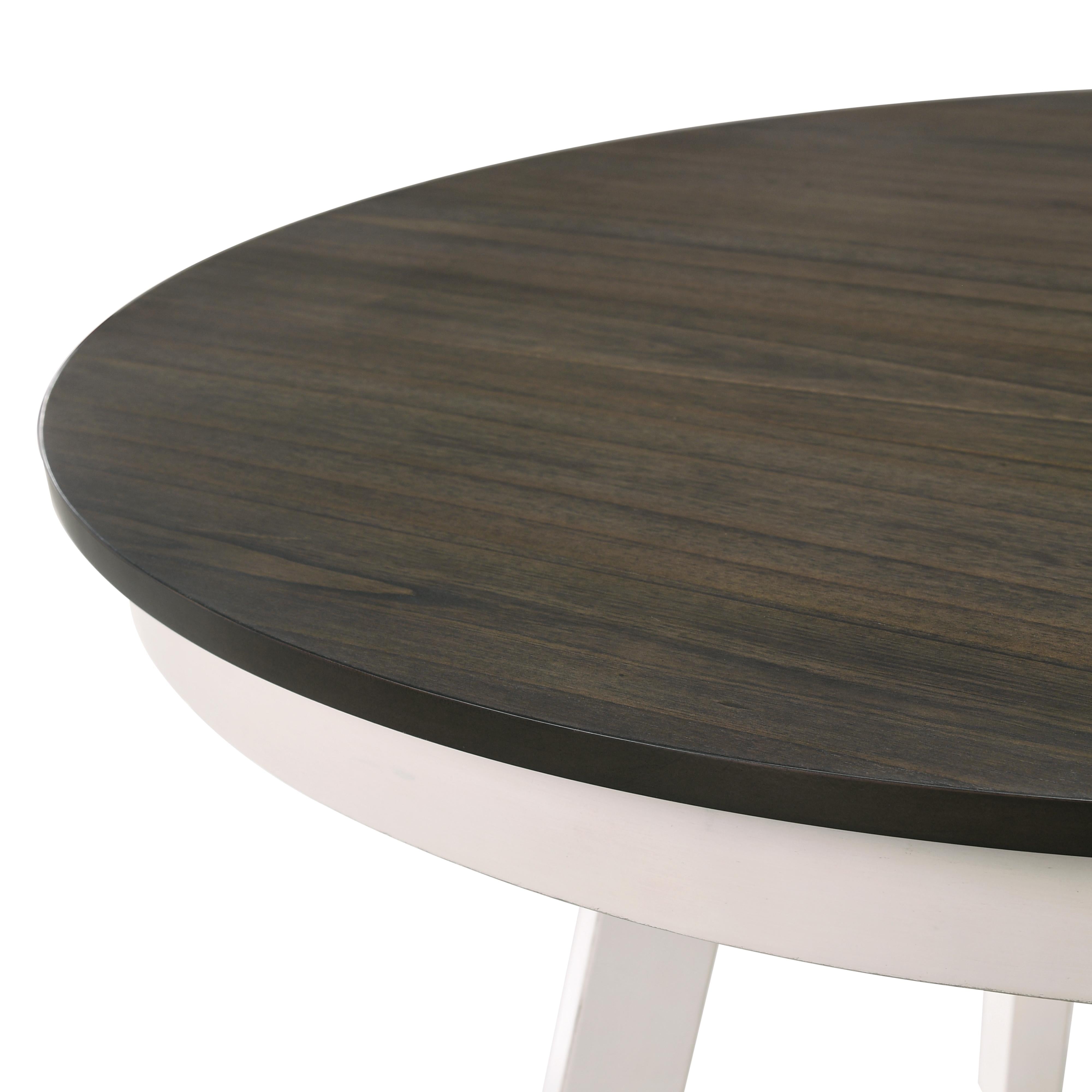 MAISIE ROUND TABLE-WHITE/BROWN - Ideal Furniture (Fresno,CA) 