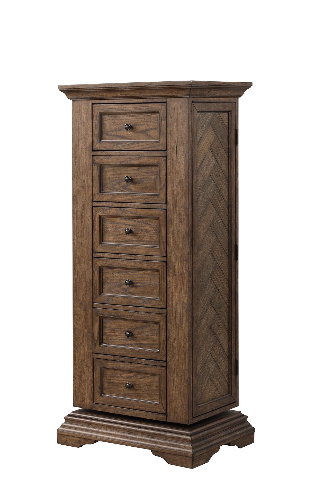 MAR VISTA SWIVEL LINGERIE CHEST W/MIRROR-WALNUT - Ideal Furniture (Fresno,CA) 
