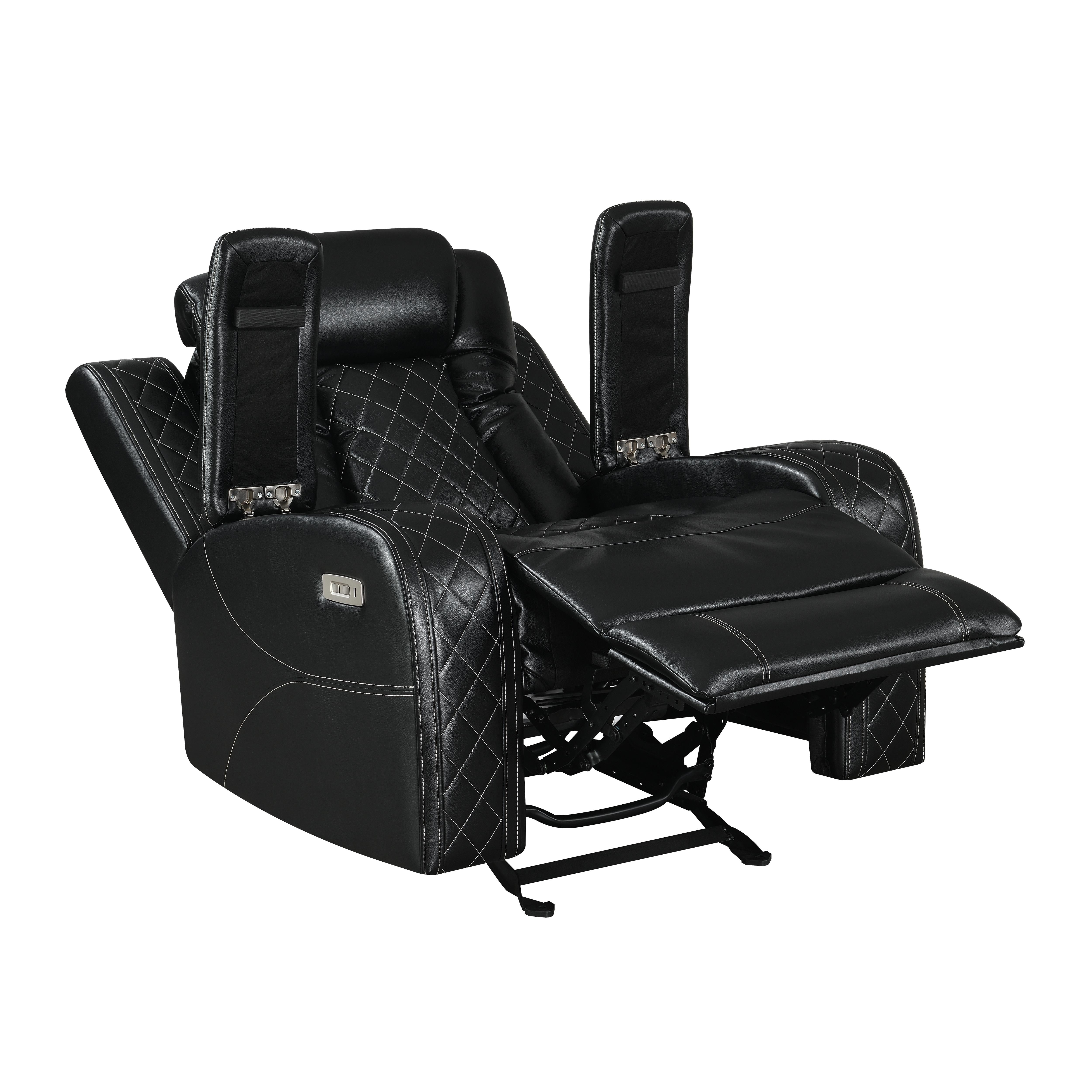 ORION GLIDER RECLINER W/ PWR FR & HR-BLACK - Ideal Furniture (Fresno,CA) 