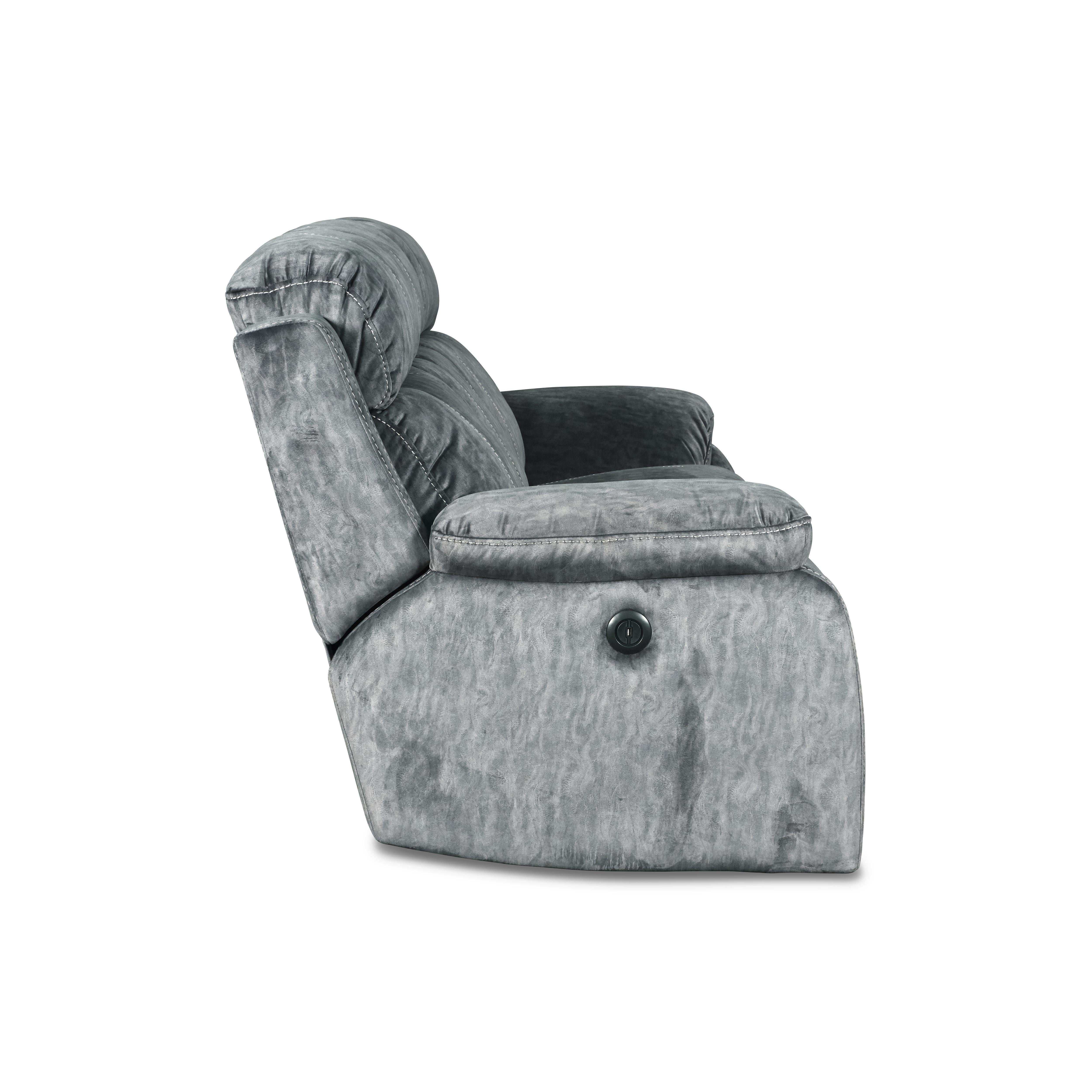 TANGO DUAL RECLINER SOFA W/PWR FR-SHADOW - Ideal Furniture (Fresno,CA) 