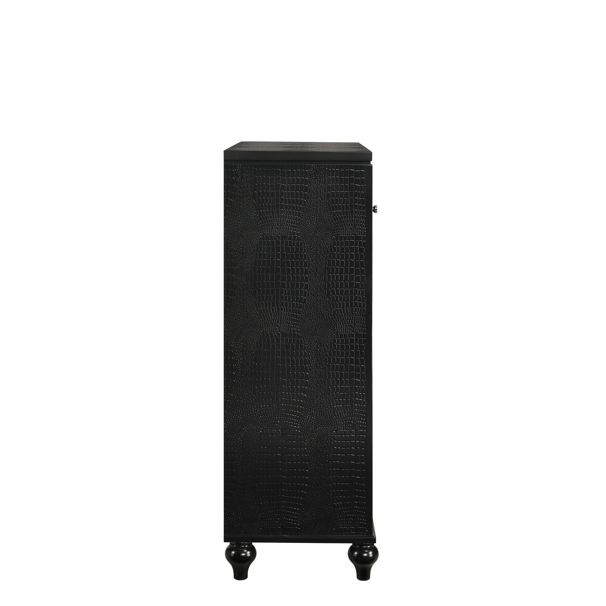 VALENTINO CHEST-BLACK - Ideal Furniture (Fresno,CA) 