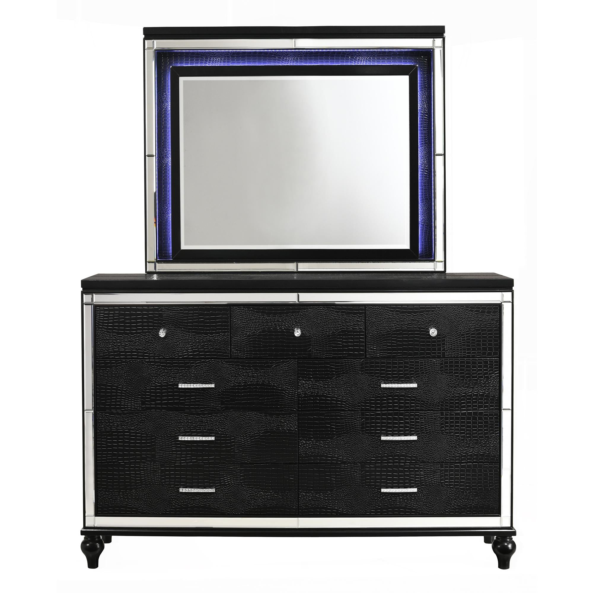 VALENTINO DRESSER-BLACK - Ideal Furniture (Fresno,CA) 