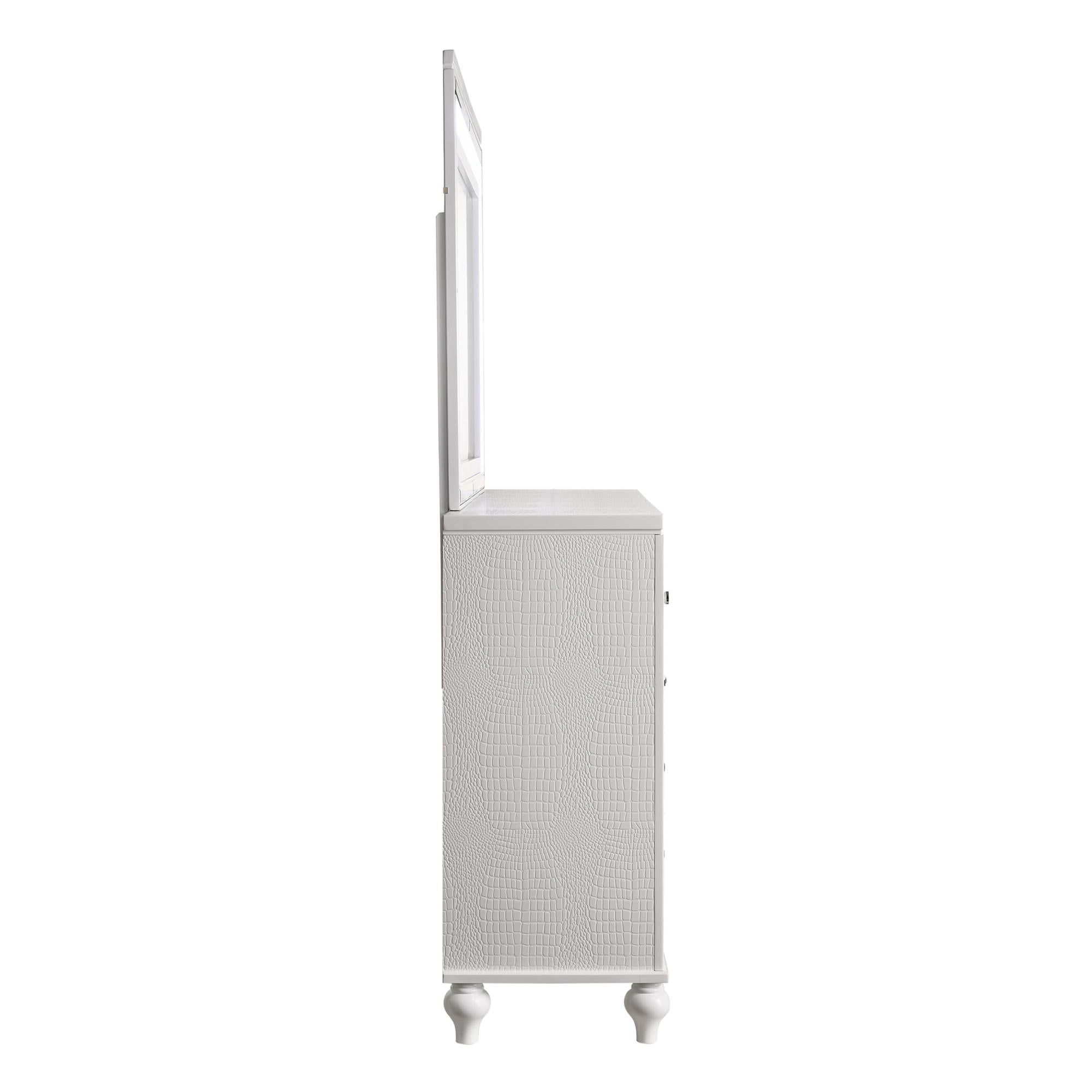 VALENTINO LIGHTED MIRROR-WHITE - Ideal Furniture (Fresno,CA) 