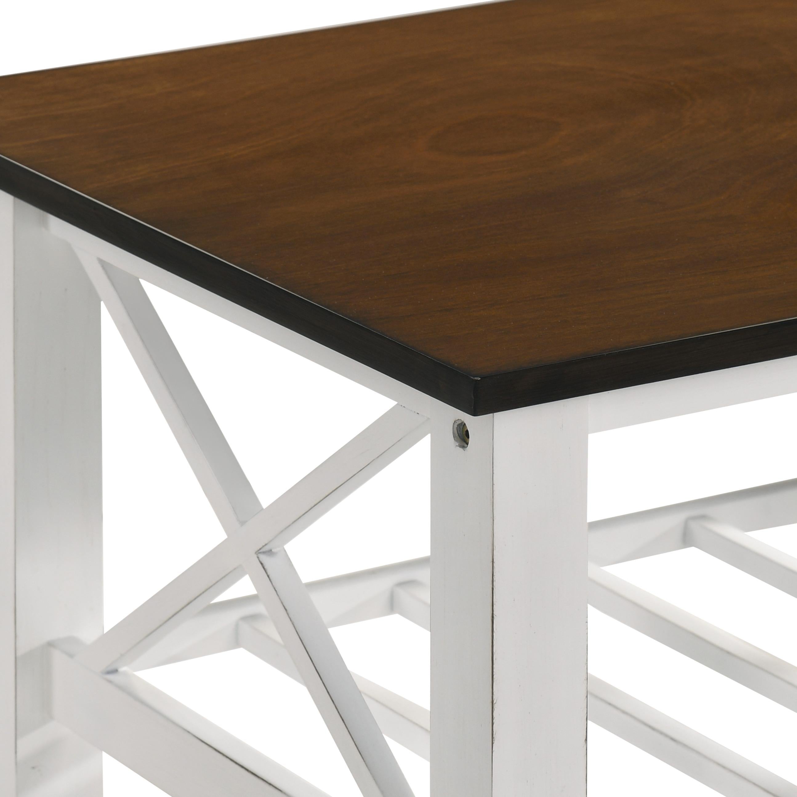 VESTA COFFEE TABLE-TWO TONE CREME/BROWN - Ideal Furniture (Fresno,CA) 