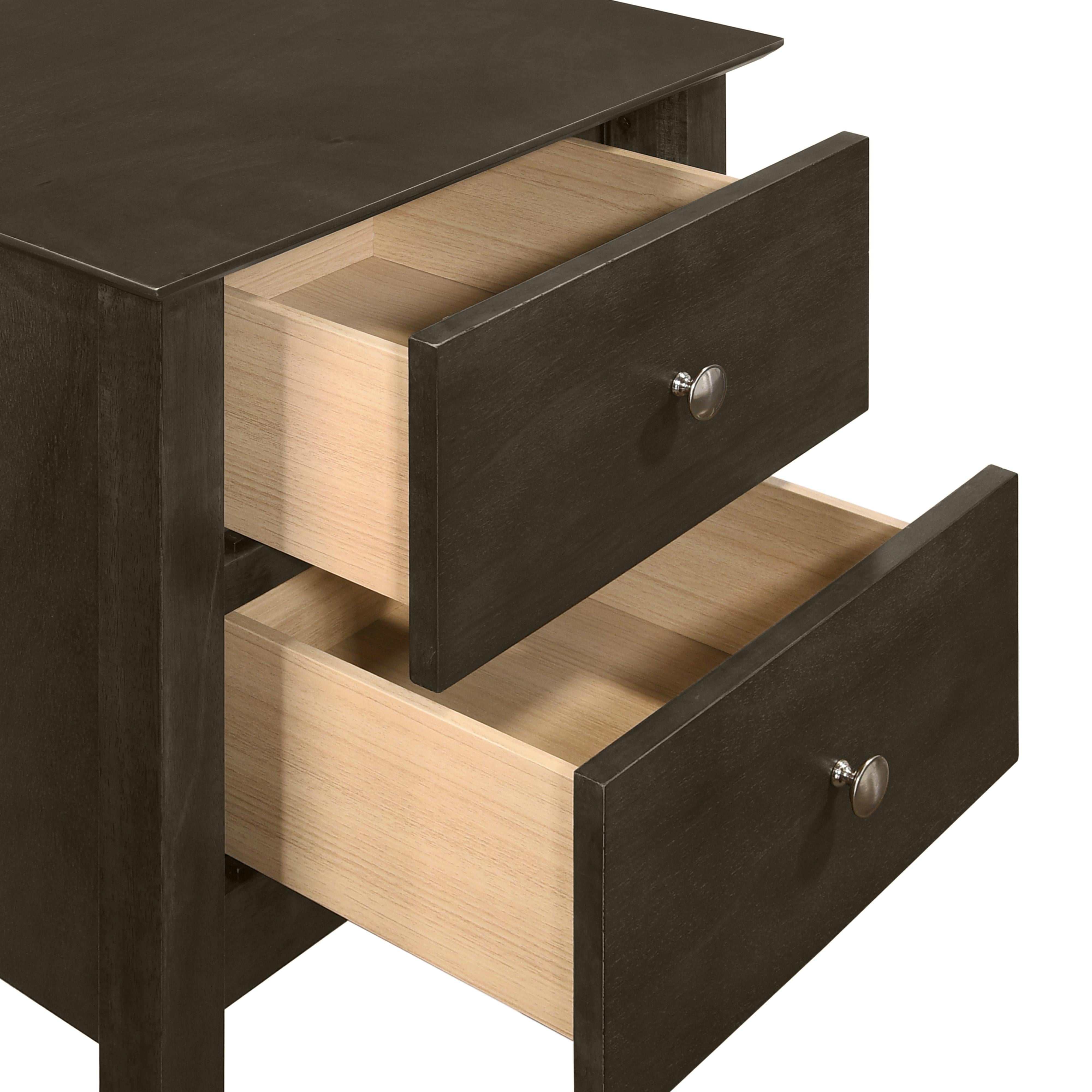 ZODIAC 2 DRAWER NIGHTSTAND-GRAY - Ideal Furniture (Fresno,CA) 