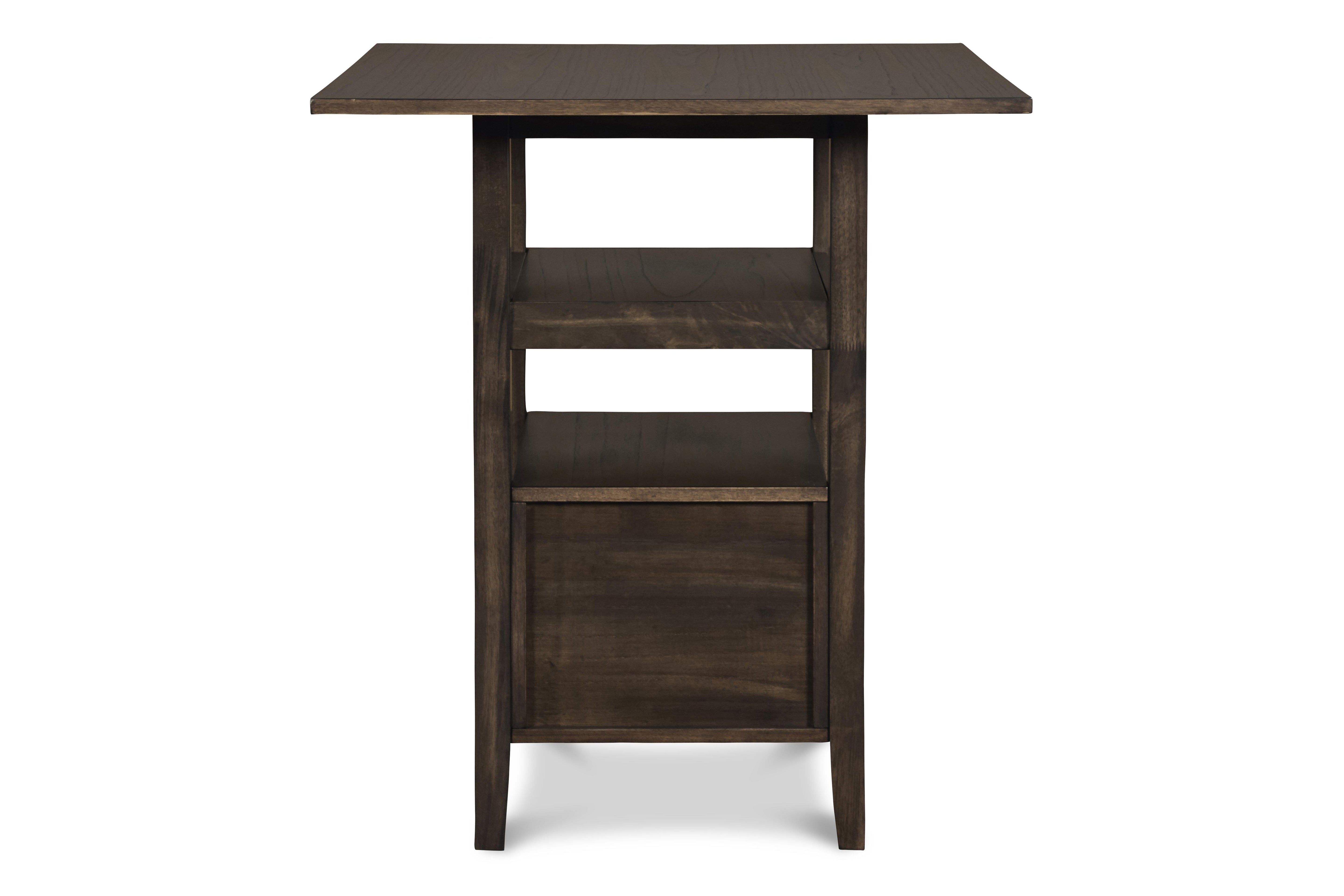 DERBY COUNTER TABLE & 4 STOOLS (SET) - CHOCOLATE - Ideal Furniture (Fresno,CA) 