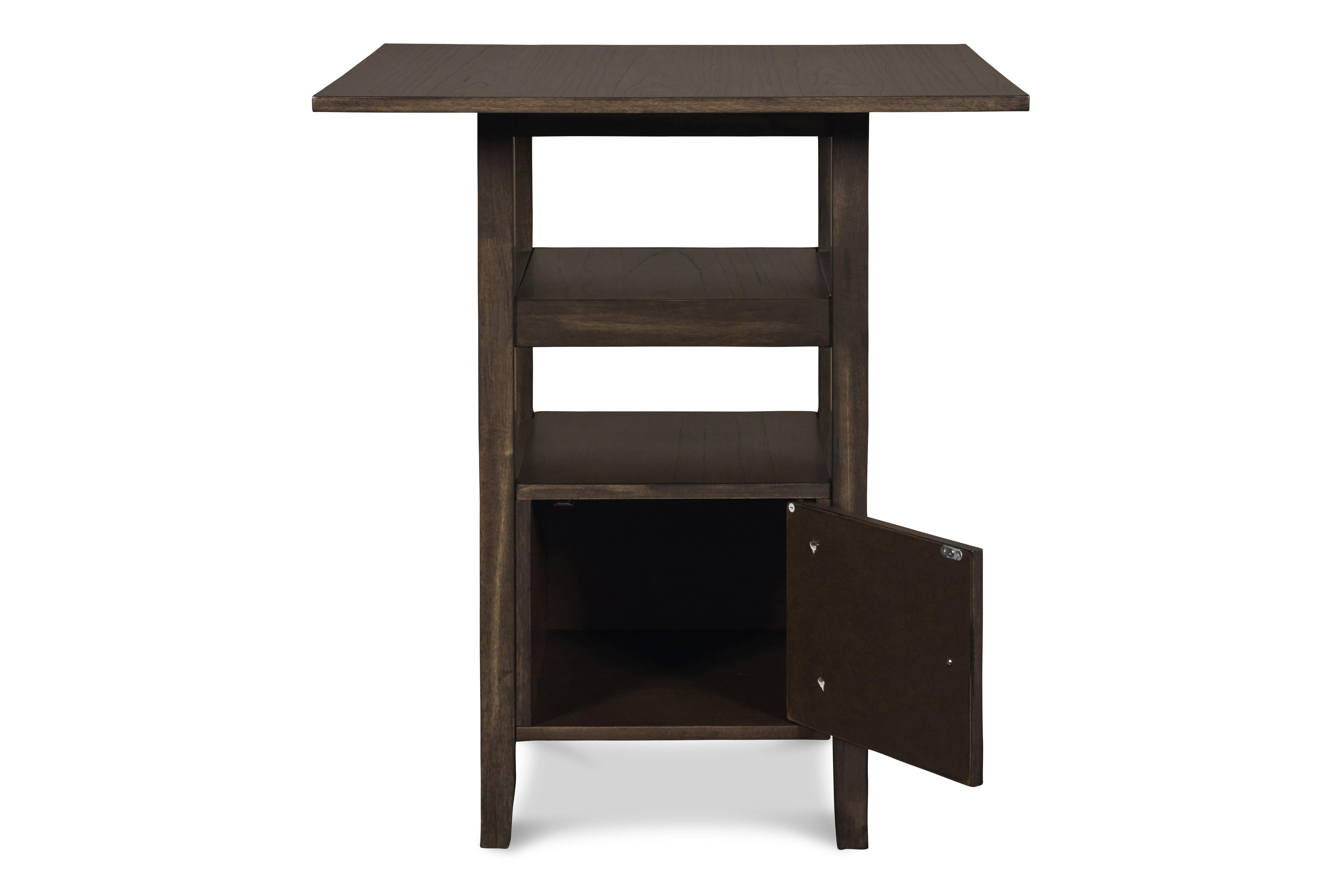 DERBY COUNTER TABLE & 4 STOOLS (SET) - CHOCOLATE - Ideal Furniture (Fresno,CA) 
