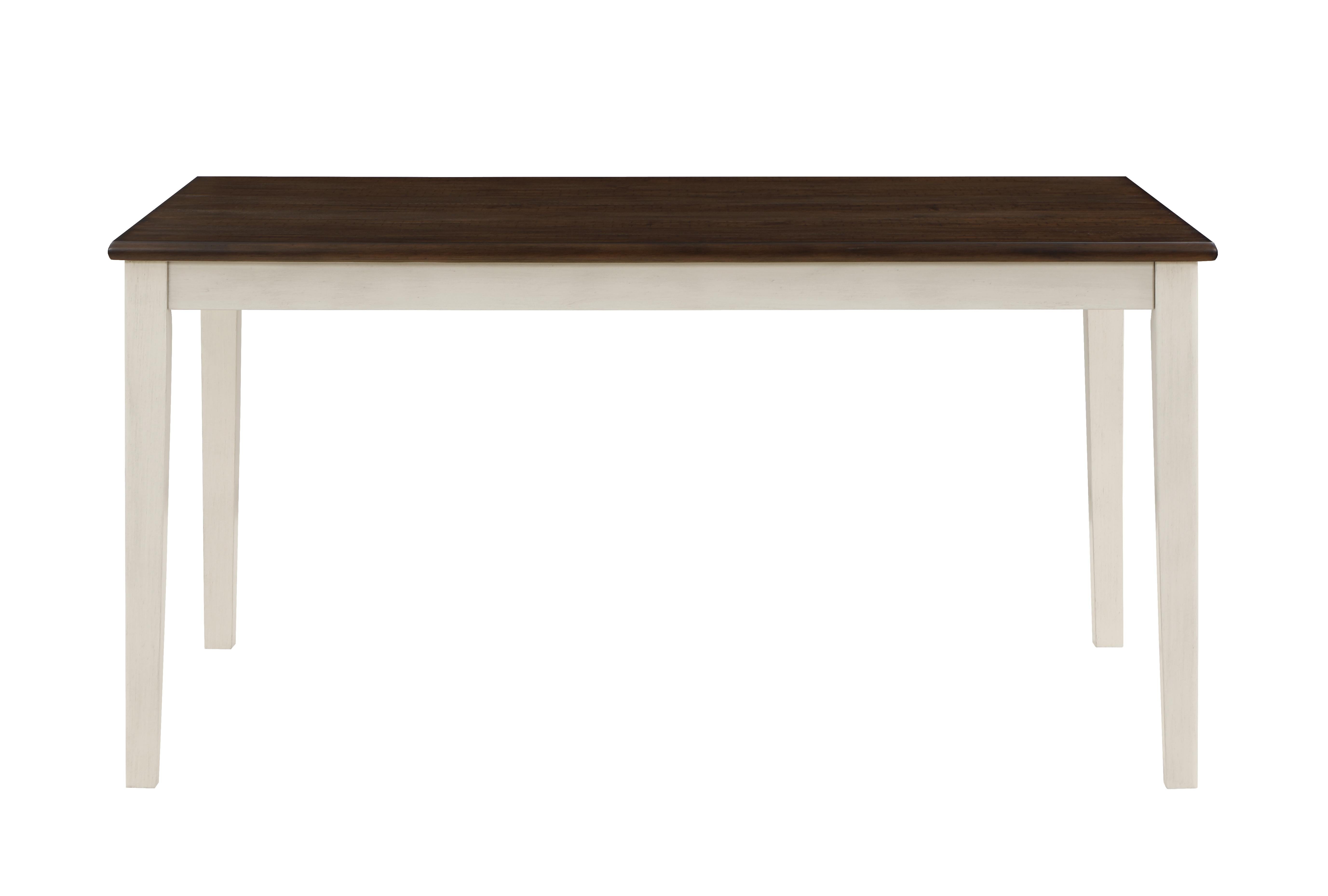 HUDSON 60" RECTANGLE DINING TABLE & 4 CHAIR S-BROWN/CREME - Ideal Furniture (Fresno,CA) 
