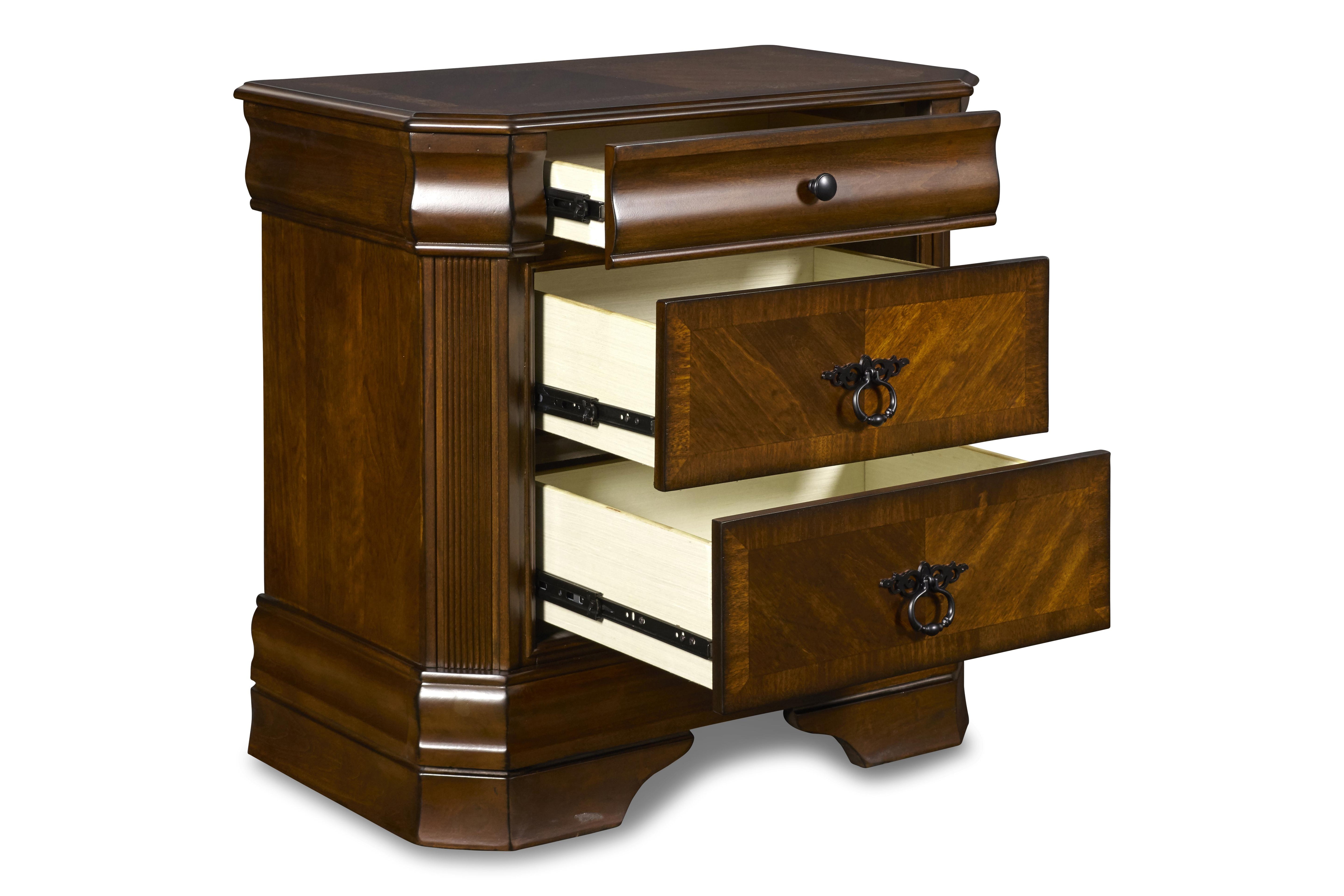 SHERIDAN NIGHTSTAND- BURNISHED CHERRY - Ideal Furniture (Fresno,CA) 
