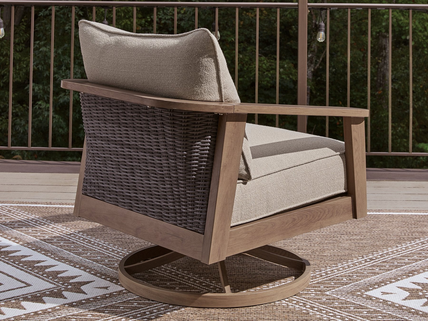 Harmony Headlands Outdoor Swivel Lounge with Cushion - Ideal Furniture (Fresno,CA) 