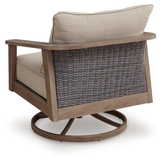 Harmony Headlands Outdoor Swivel Lounge with Cushion - Ideal Furniture (Fresno,CA) 