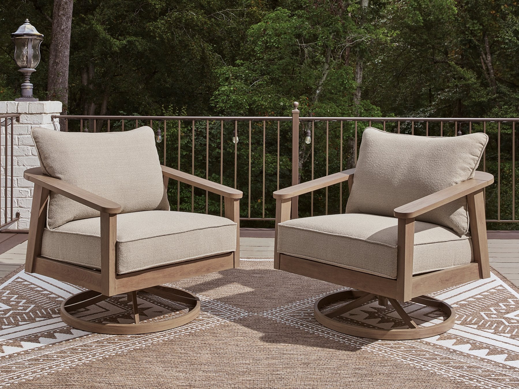 Harmony Headlands Outdoor Swivel Lounge with Cushion - Ideal Furniture (Fresno,CA) 