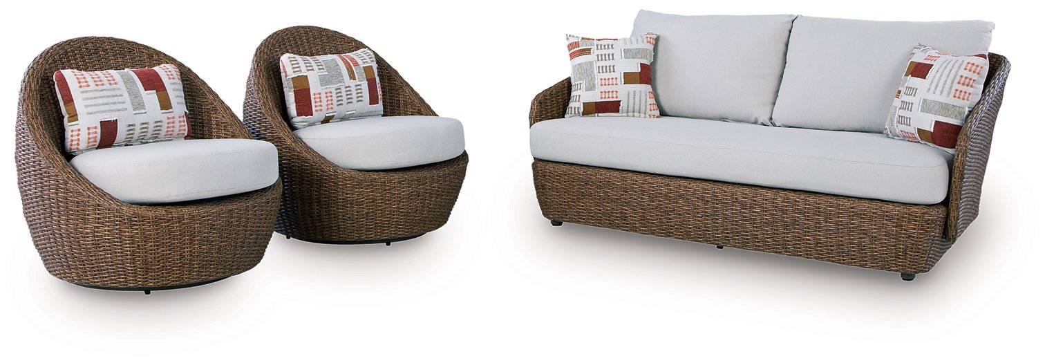 Double Point Outdoor Seating Set - Ideal Furniture (Fresno,CA) 
