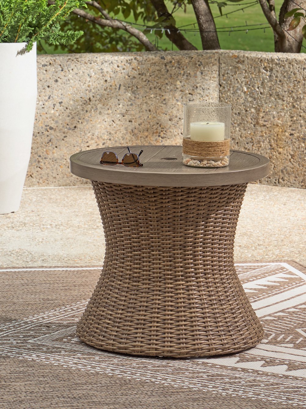 Laguna Heights Outdoor End Table - Ideal Furniture (Fresno,CA) 