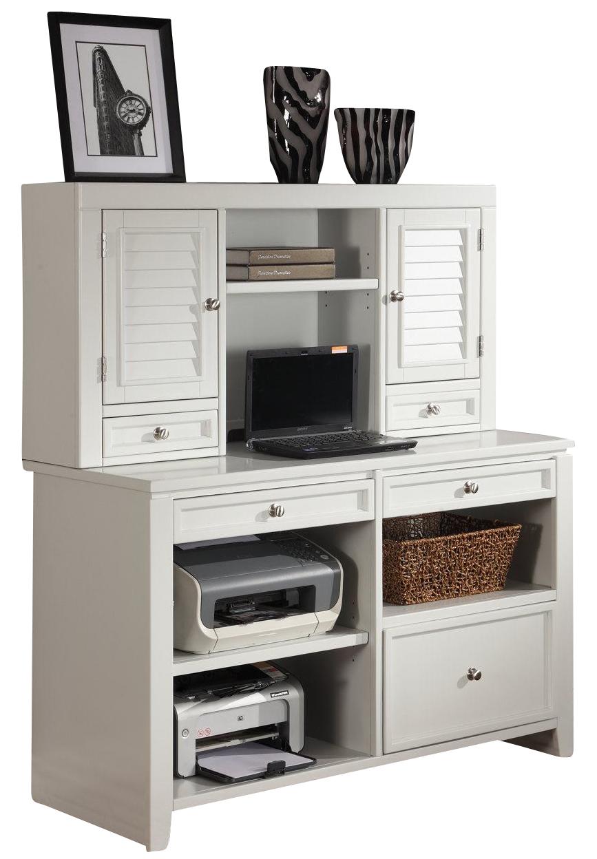 Parker House Boca Credenza and Hutch in Cottage White - Ideal Furniture (Fresno,CA) 