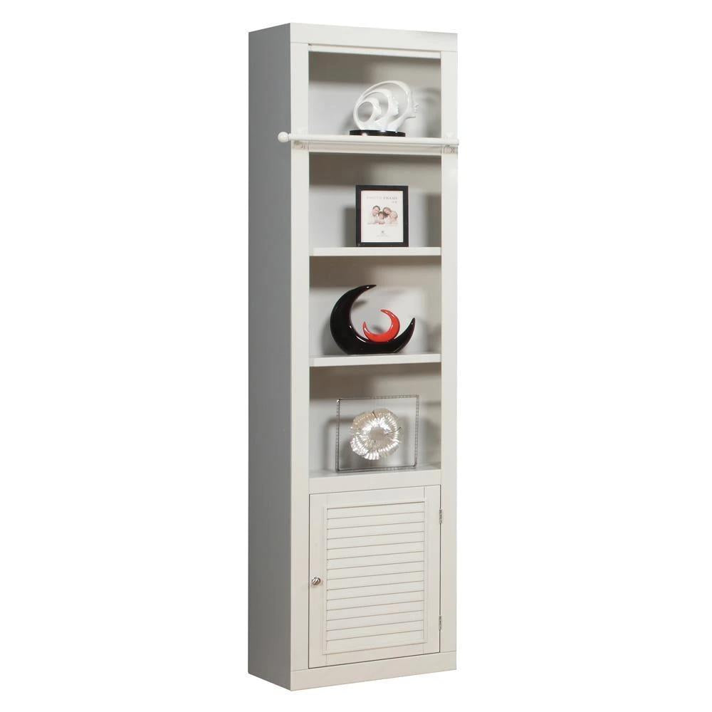 Parker House Boca 7-Piece Spacesaver Library Wall with Ladder in Cottage White - Ideal Furniture (Fresno,CA) 