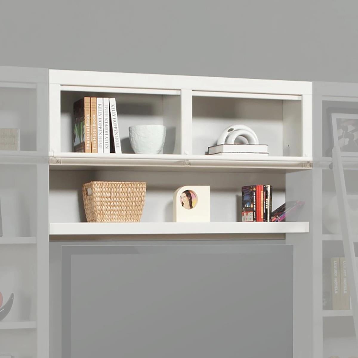 Parker House Boca 7-Piece Spacesaver Library Wall with Ladder in Cottage White - Ideal Furniture (Fresno,CA) 