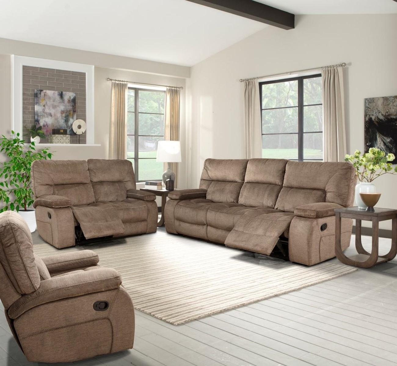 Parker House Chapman Sofa Triple Recliner Manual in Kona - Ideal Furniture (Fresno,CA) 