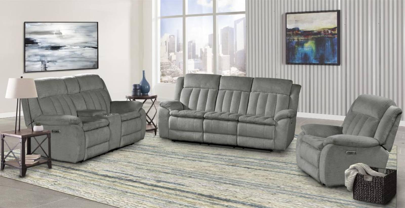 Parker House Furniture Cuddler Power Recliner in Laurel Dove