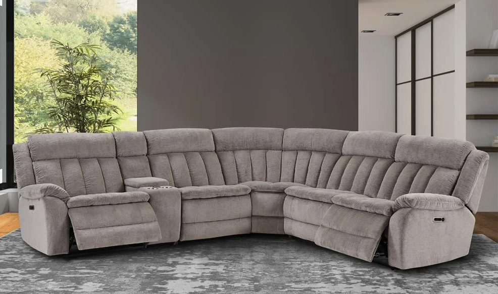 Parker House Furniture Cuddler Power Left Arm Facing Recliner in Laurel Dove - Ideal Furniture (Fresno,CA) 