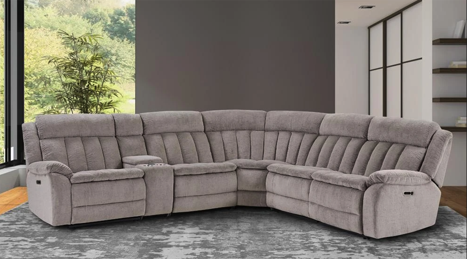 Parker House Furniture Cuddler Power Left Arm Facing Recliner in Laurel Dove - Ideal Furniture (Fresno,CA) 