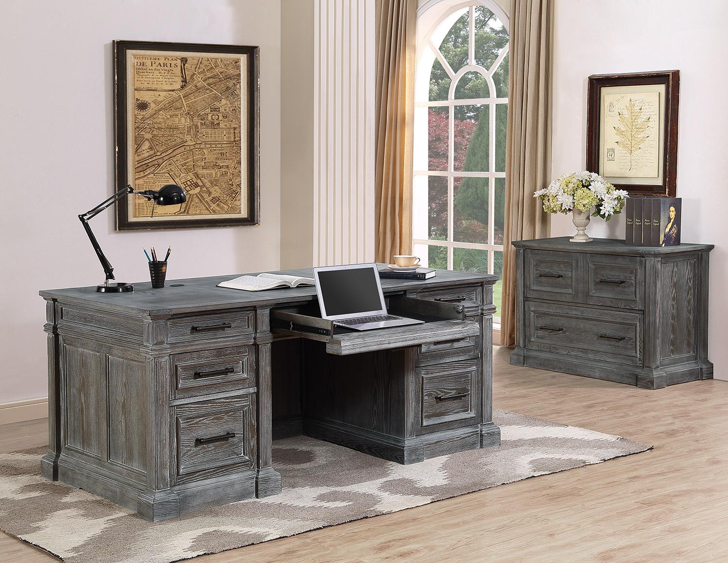 Parker House Gramercy Park Lateral File in Vintage Burnished Smoke - Ideal Furniture (Fresno,CA) 