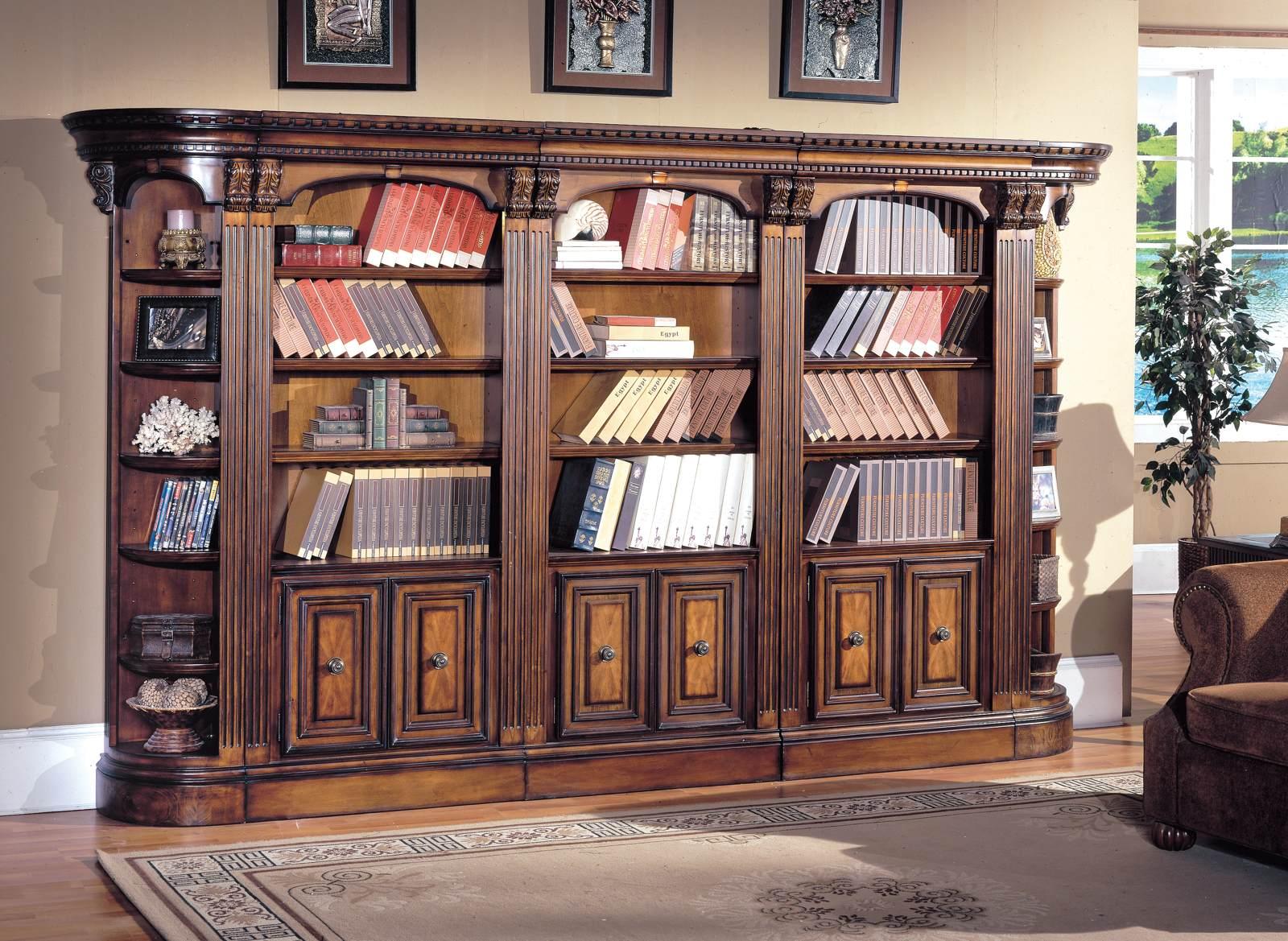 Parker House Huntington Outside Corner Bookcase in Vintage Pecan - Ideal Furniture (Fresno,CA) 