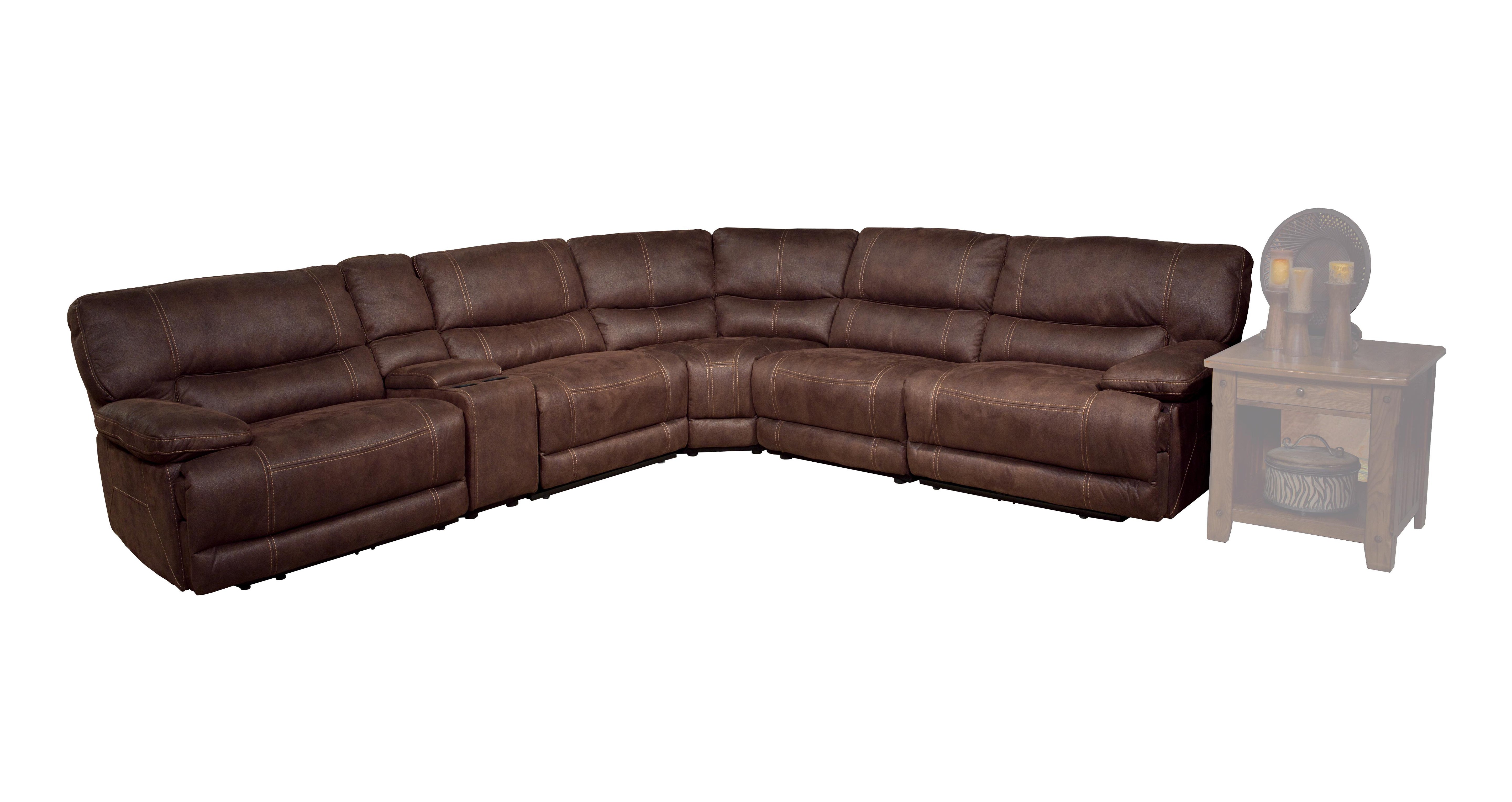 Parker House Pegasus 6pc Power Recliner Sectional in Dark Kahlua - Ideal Furniture (Fresno,CA) 