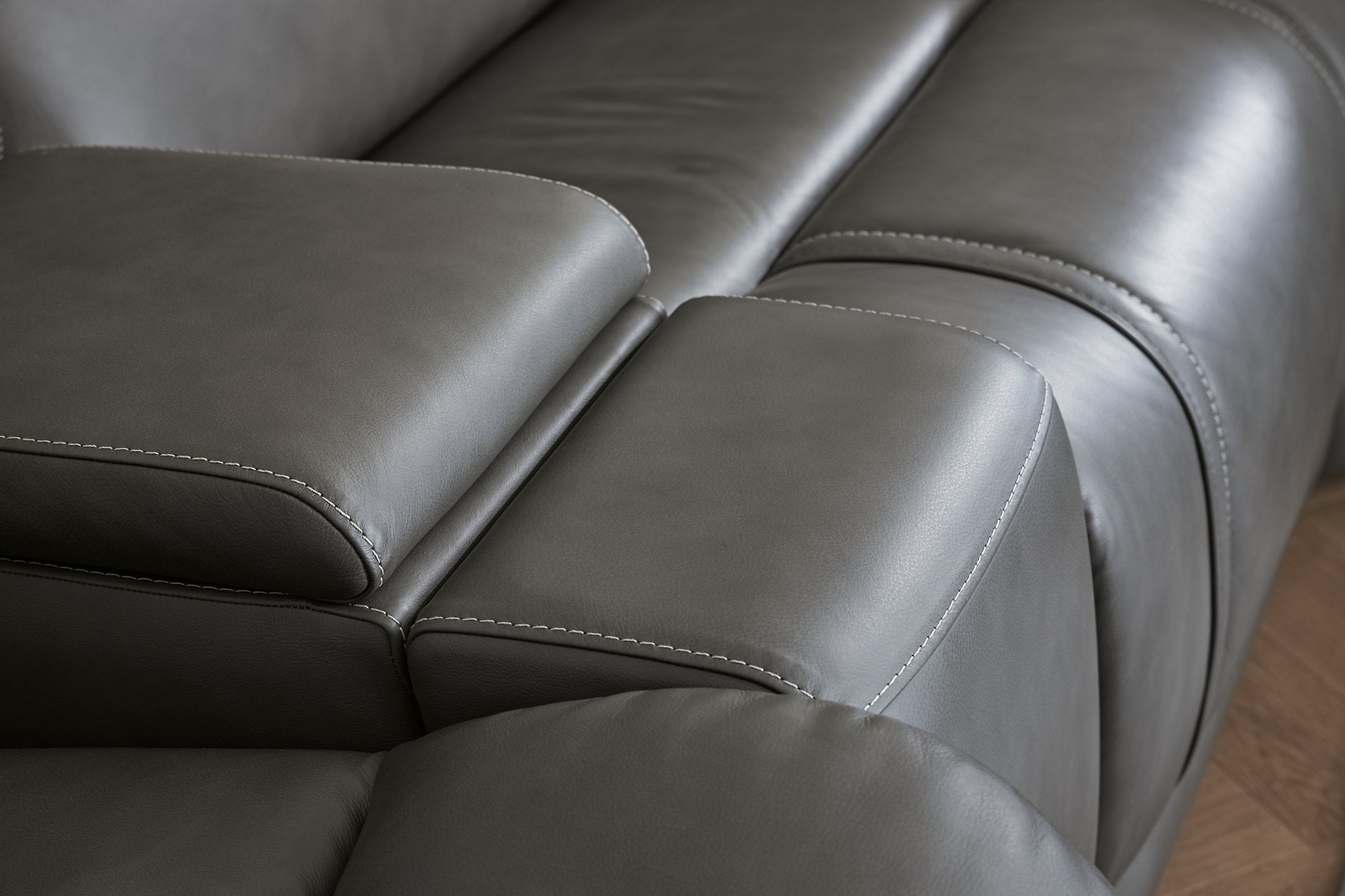 5Z - Pittson Power Reclining Sectional Loveseat with Console - Ideal Furniture (Fresno,CA) 