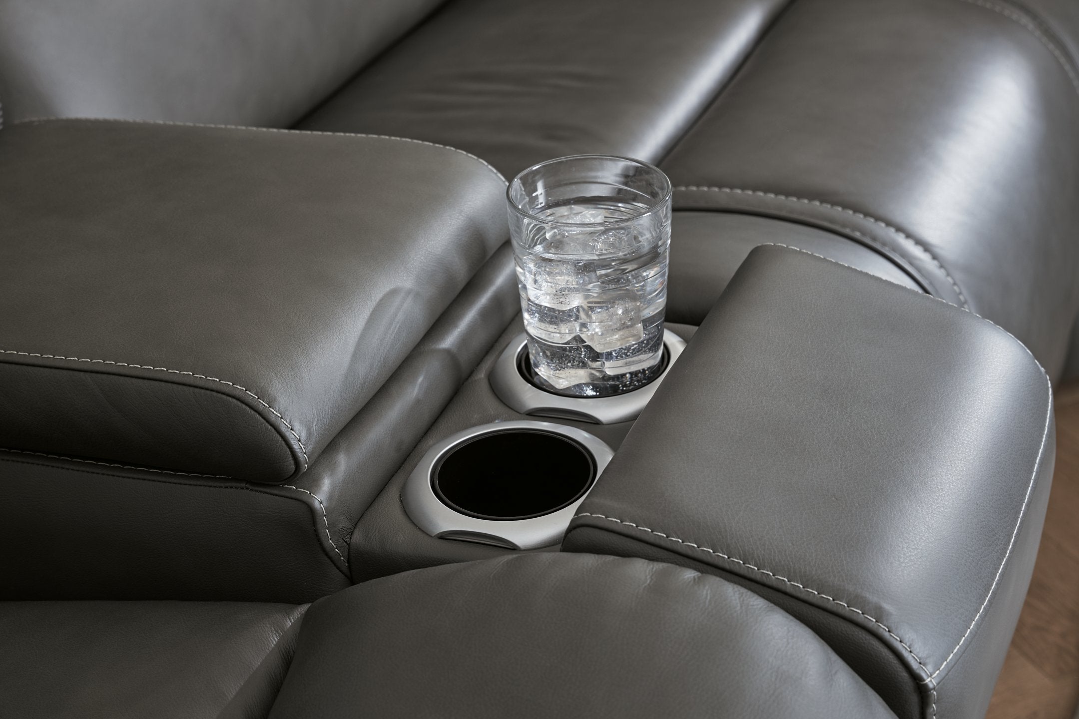 5Z - Pittson Power Reclining Sectional Loveseat with Console - Ideal Furniture (Fresno,CA) 
