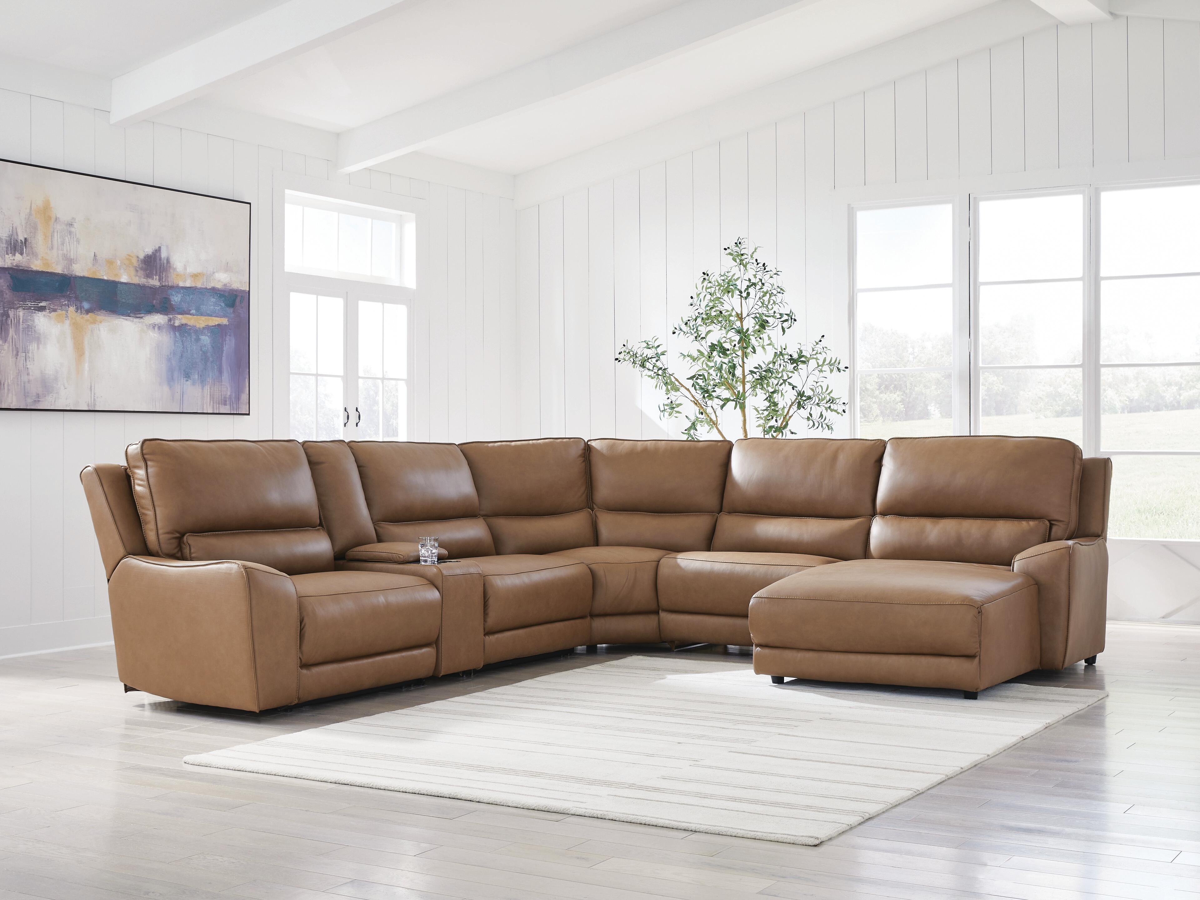 DeepWakes Power Reclining Sectional with Chaise - Ideal Furniture (Fresno,CA) 