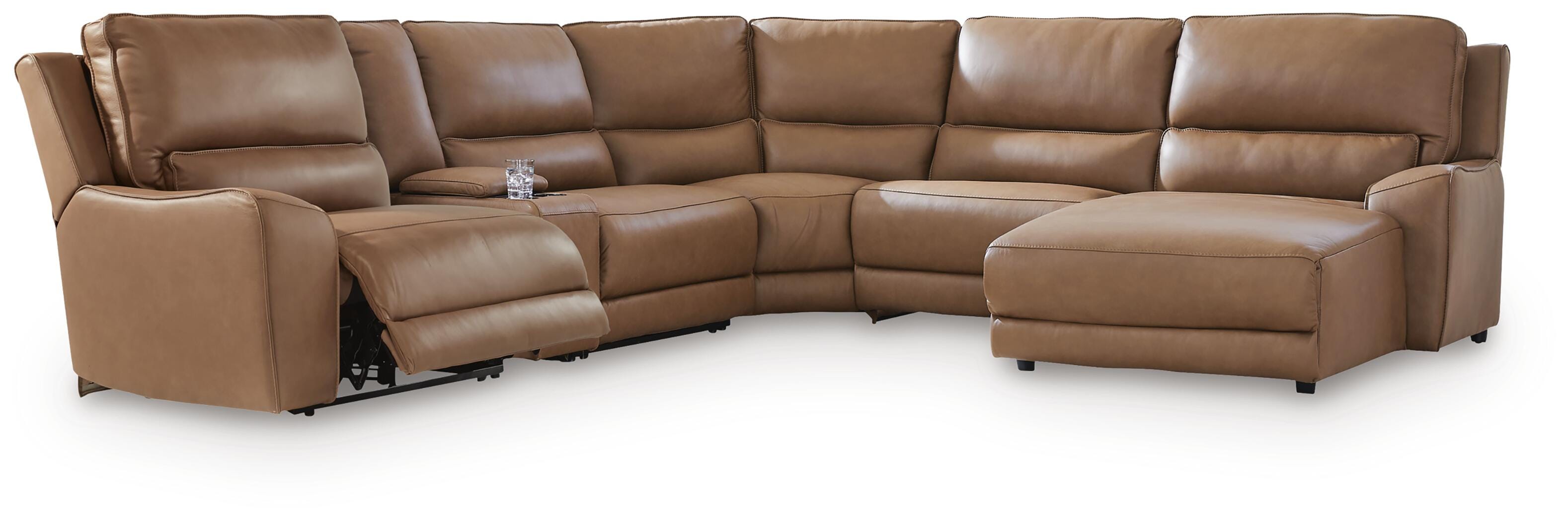 DeepWakes Power Reclining Sectional with Chaise - Ideal Furniture (Fresno,CA) 