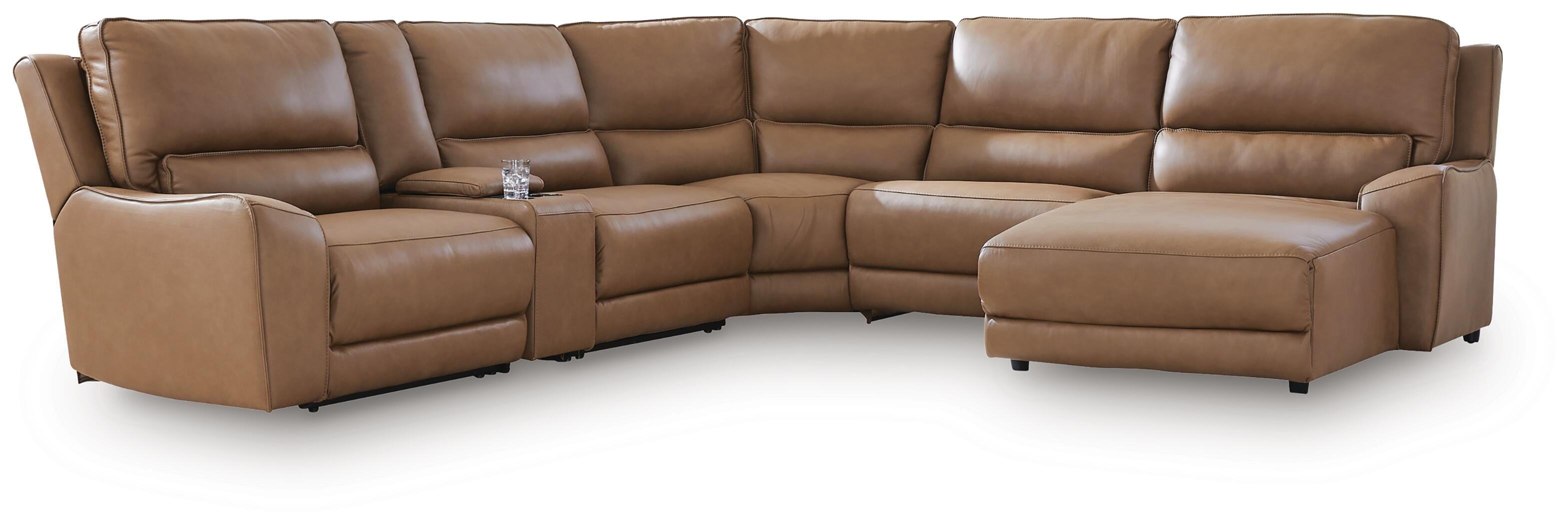 DeepWakes Power Reclining Sectional with Chaise - Ideal Furniture (Fresno,CA) 