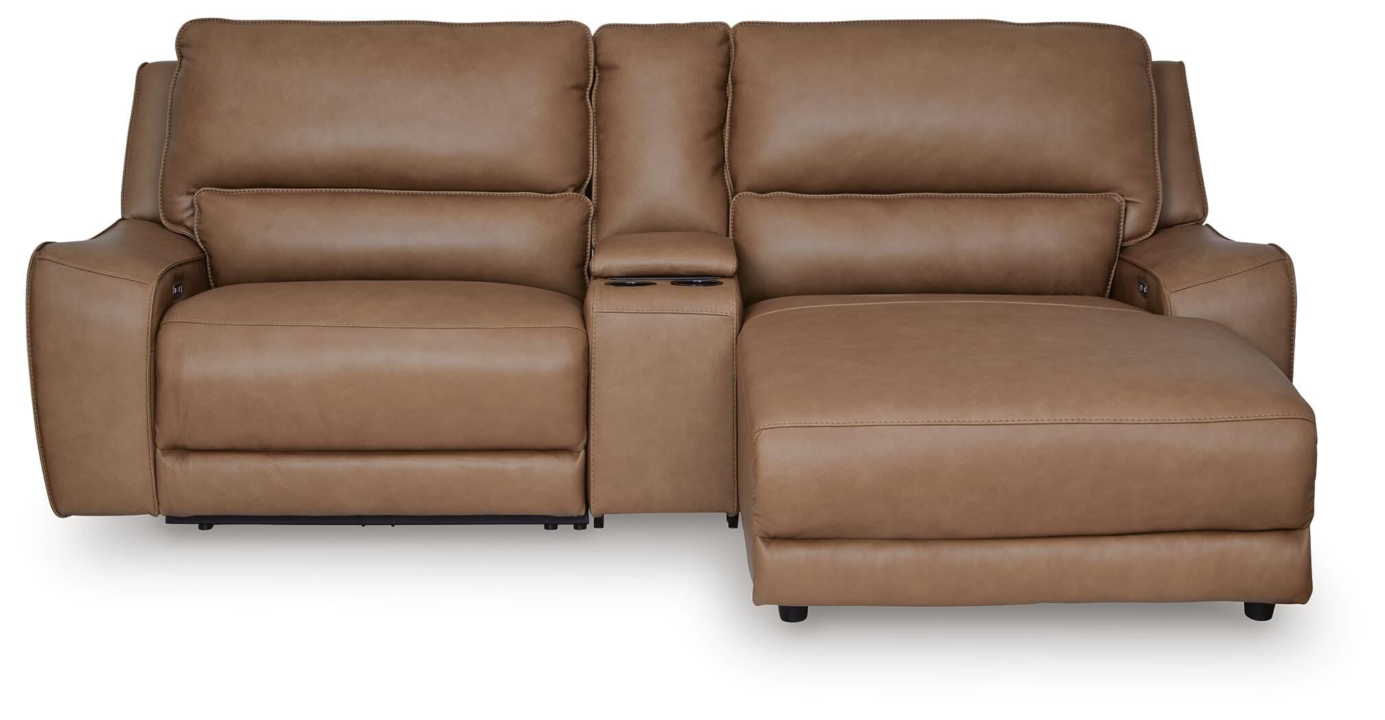 DeepWakes Power Reclining Sectional with Chaise - Ideal Furniture (Fresno,CA) 
