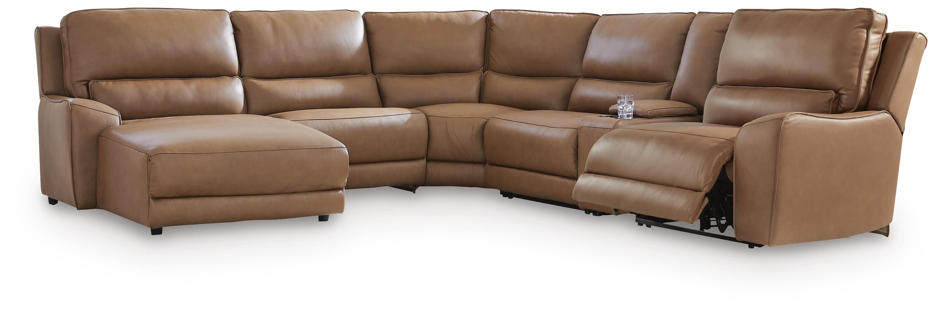 DeepWakes Power Reclining Sectional with Chaise - Ideal Furniture (Fresno,CA) 