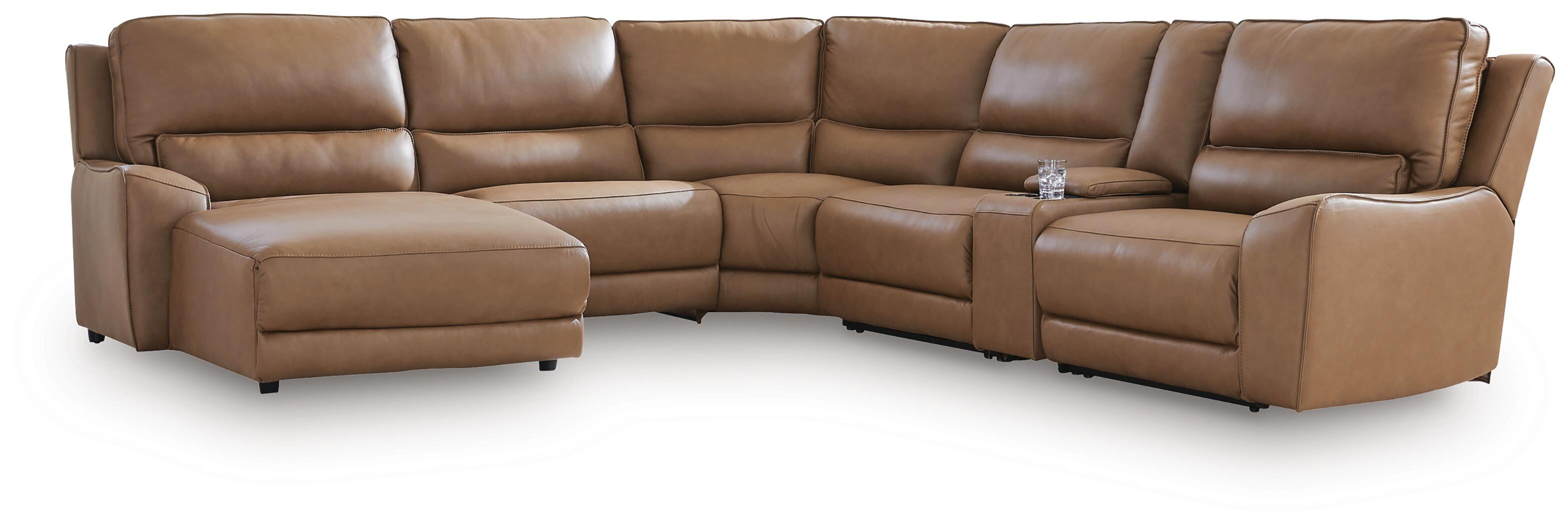 DeepWakes Power Reclining Sectional with Chaise - Ideal Furniture (Fresno,CA) 