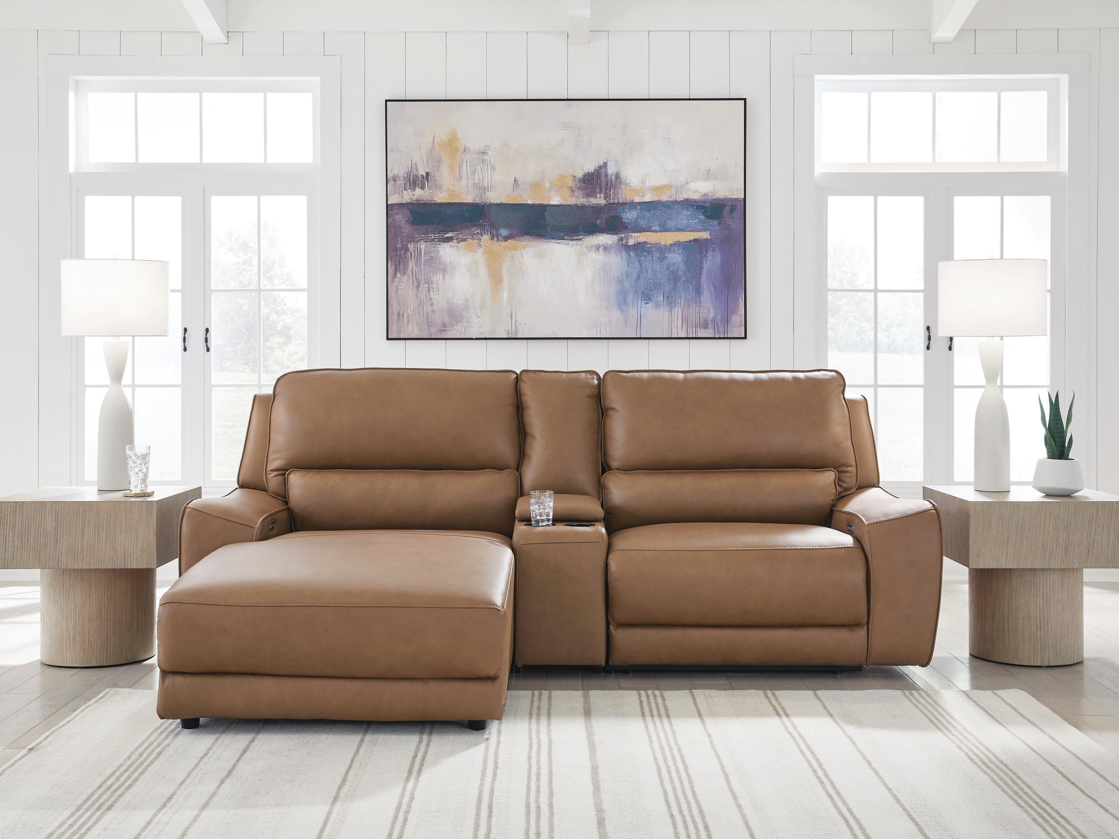 DeepWakes Power Reclining Sectional with Chaise - Ideal Furniture (Fresno,CA) 