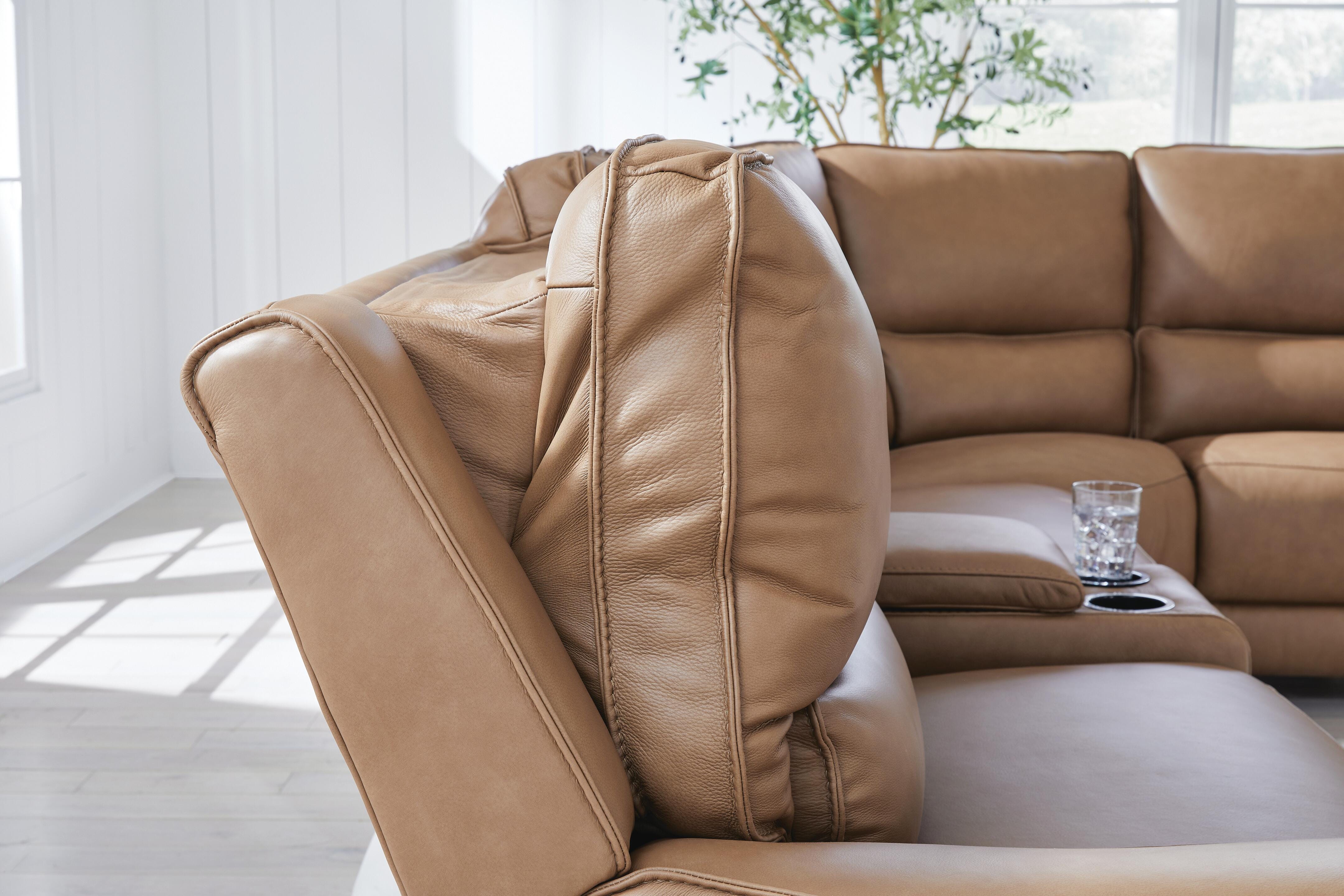 DeepWakes Power Reclining Sectional with Chaise - Ideal Furniture (Fresno,CA) 